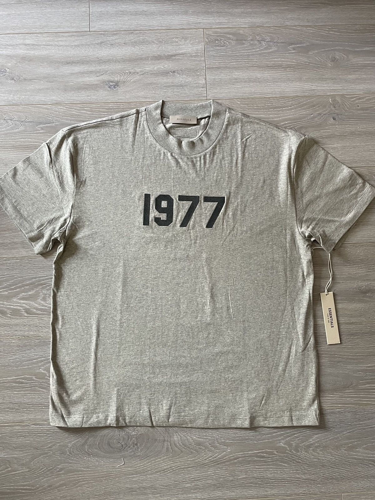image of Fear Of God Essentials 1977 Dark Oatmeal T-Shirt, Men's (Size XL)