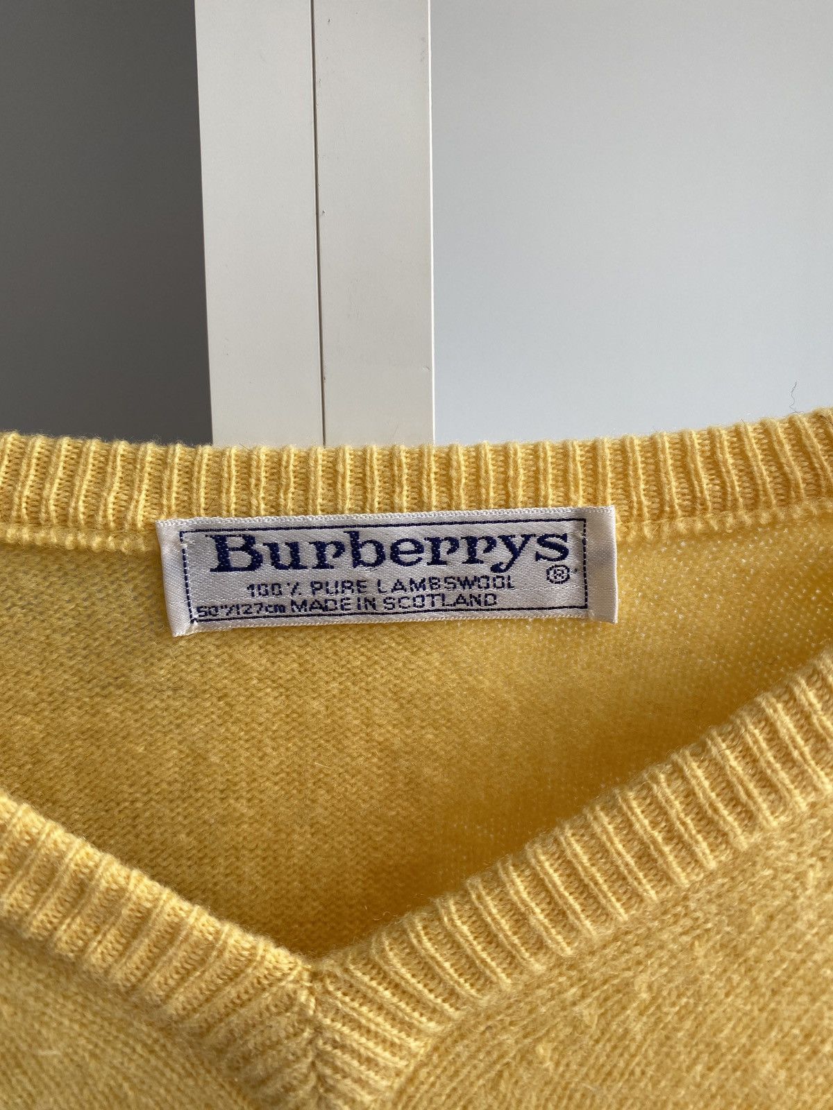 Burberry × Vintage Burberrys Vintage Cotton Sweater Made In Scotland Large Size US L / EU 52-54 / 3 - 4 Thumbnail