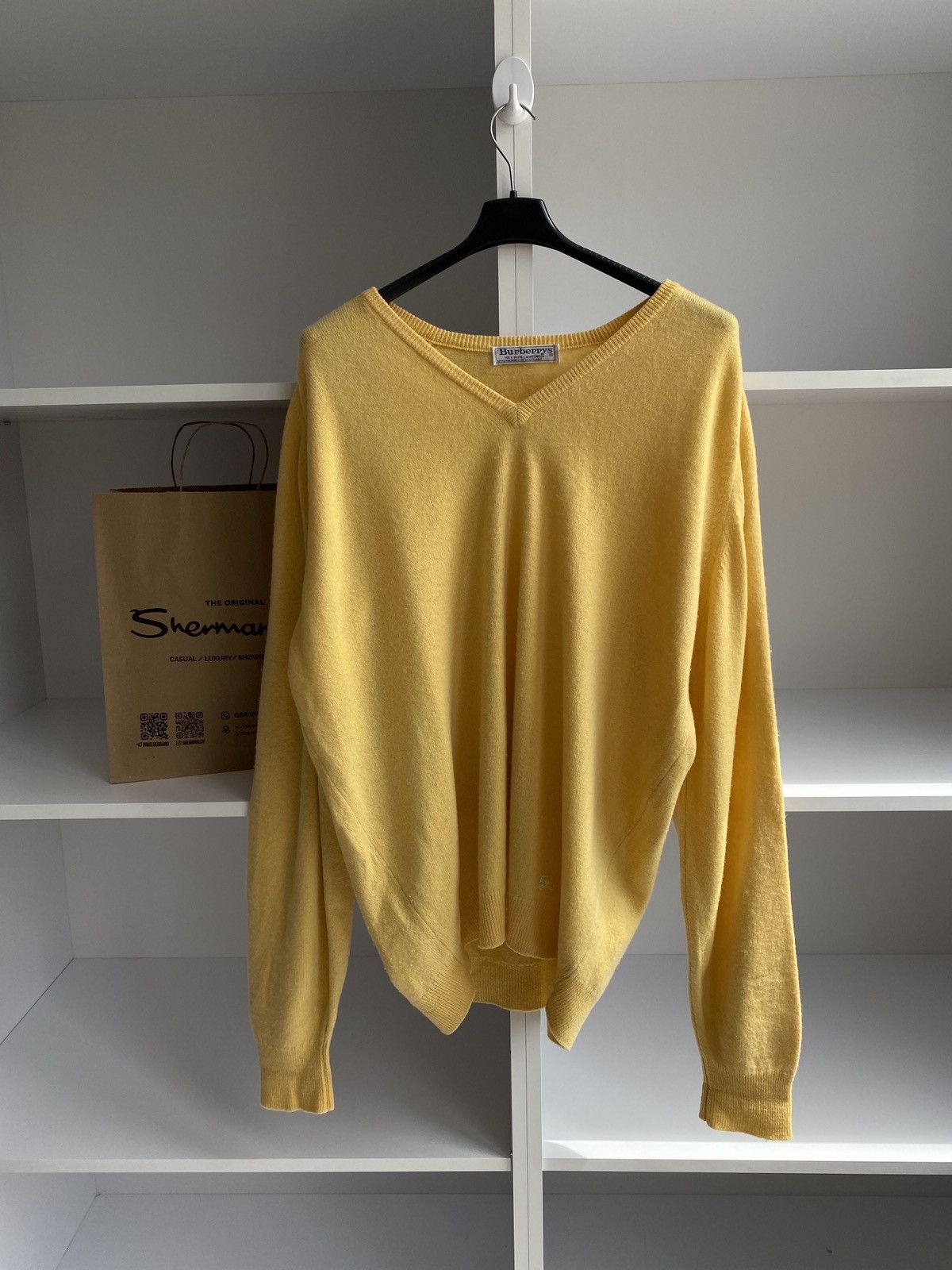 Burberry × Vintage Burberrys Vintage Cotton Sweater Made In Scotland Large Size US L / EU 52-54 / 3 - 2 Thumbnail
