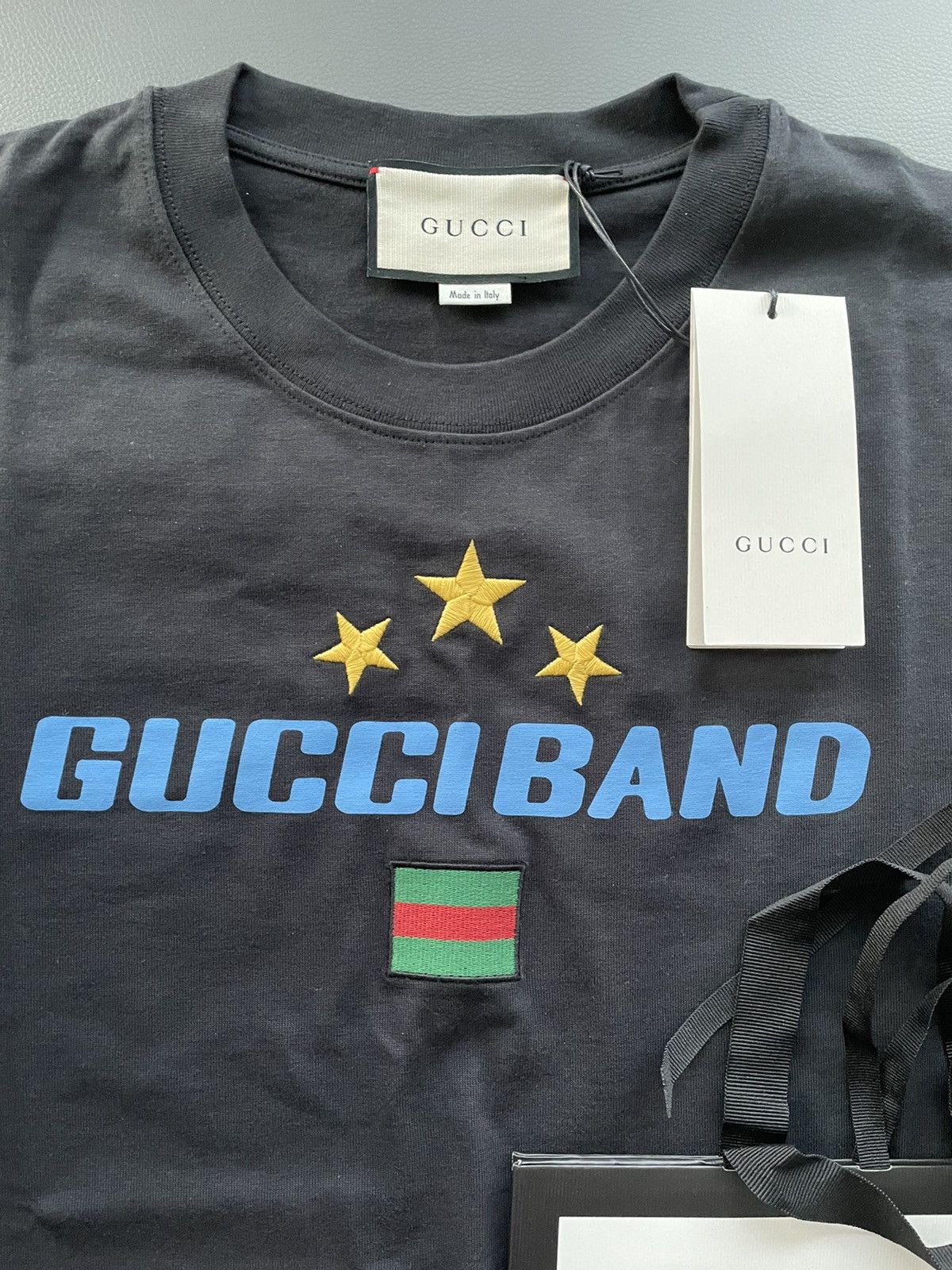 Gucci NEW Rare Sold Out Super Runway Gucci Band Logo Tee T-shirt Size US L / EU 52-54 / 3 - 6 Thumbnail