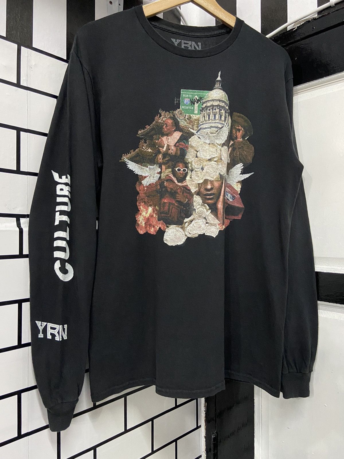 Migos × Rap Tees Migos YRN Young Rich Nation “Culture” Art Long Sleeve tee Size US M / EU 48-50 / 2 - 7 Thumbnail