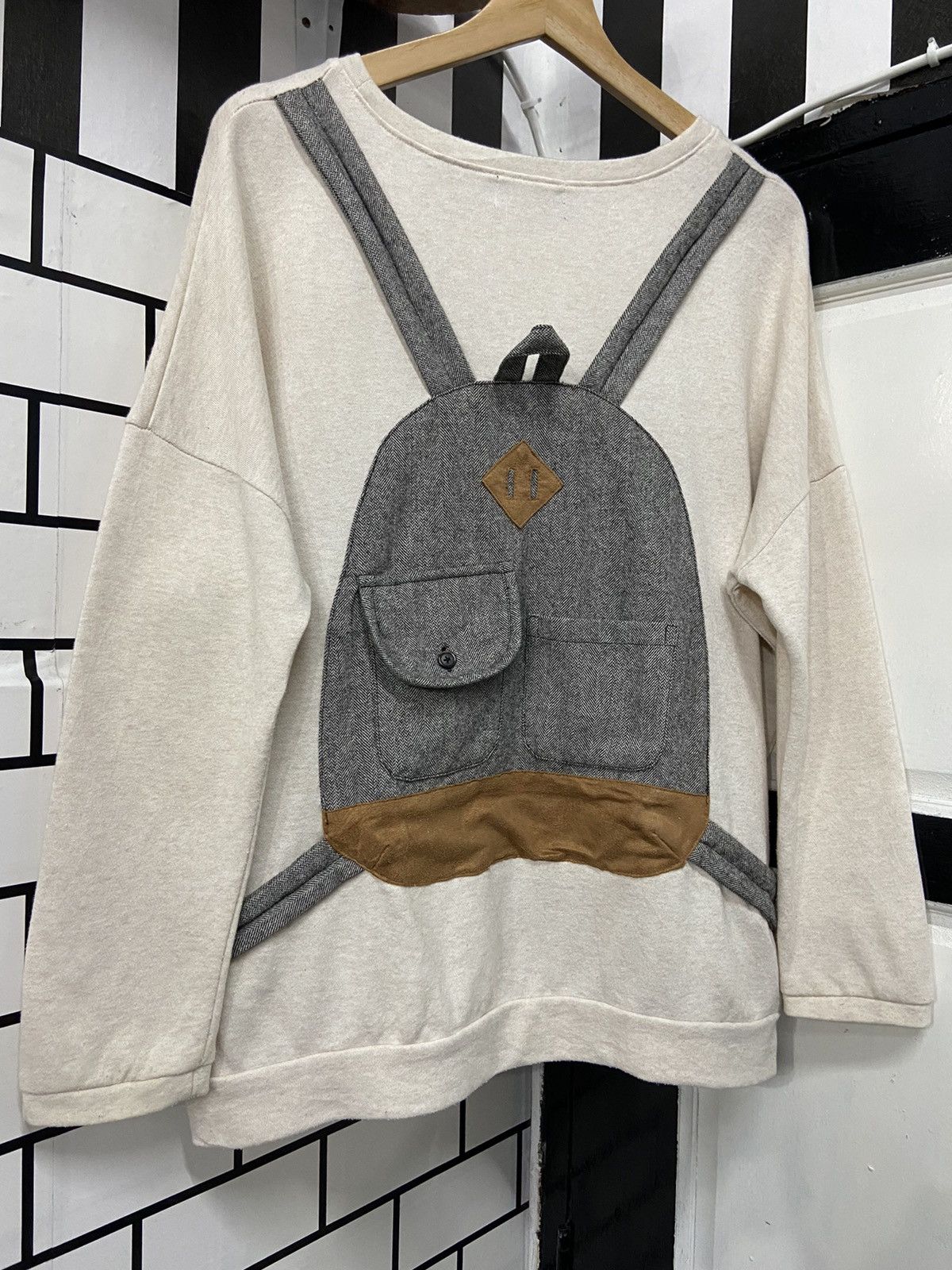 Designer × Japanese Brand × Vintage Vintage Rivet & Surge Patch Backpack Doodle Poems Sweatshirt Size US M / EU 48-50 / 2 - 6 Thumbnail