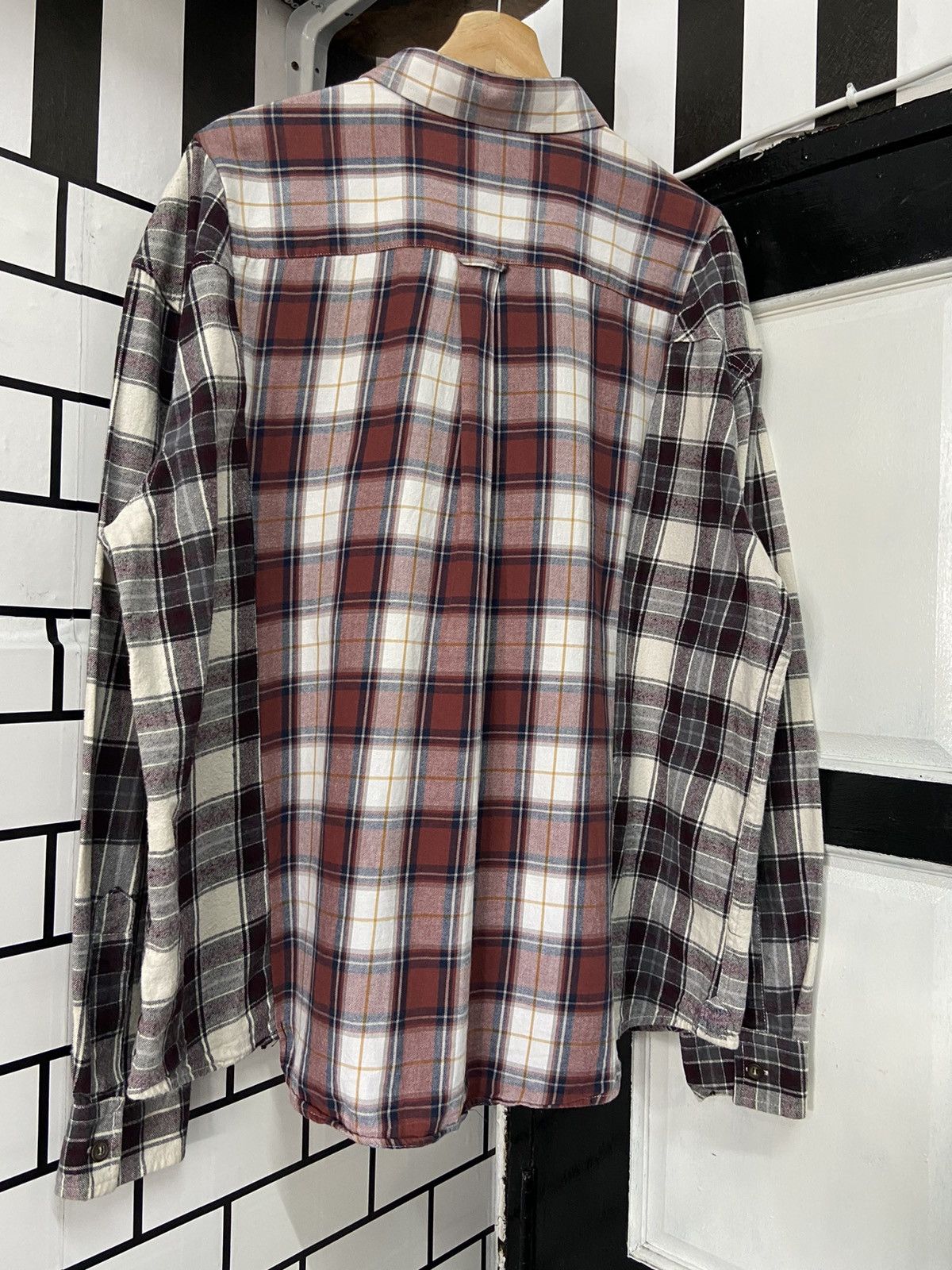 Hysteric Glamour × Japanese Brand × Vintage Vintage Avenue Rebuild Upcycled Cut Oversized Flannel Shirt Size US L / EU 52-54 / 3 - 8 Thumbnail