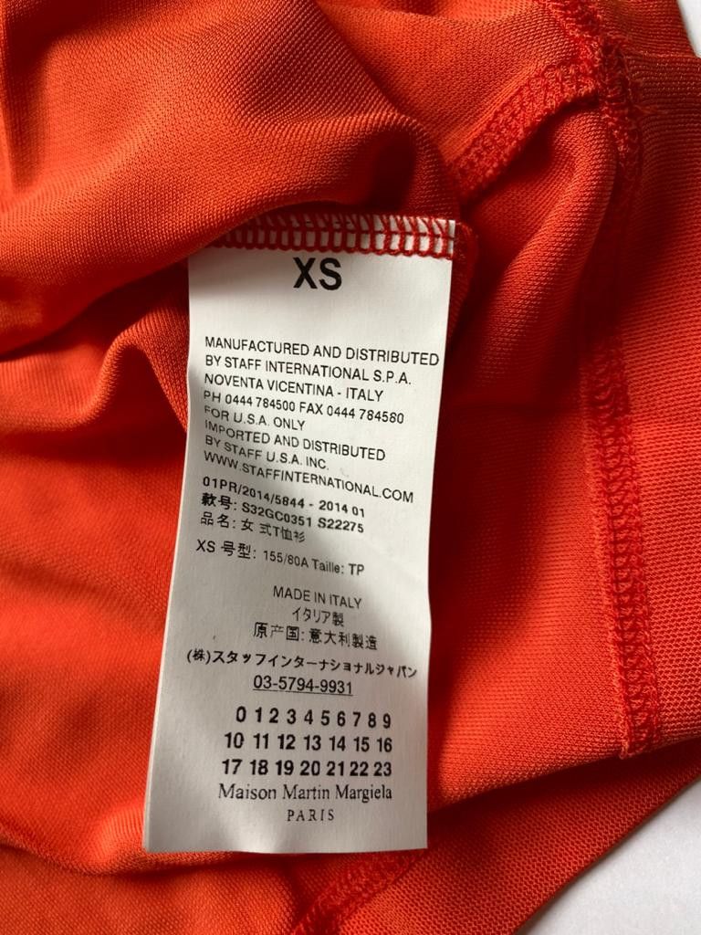 Maison Margiela ⚡️QUICK SALE⚡️2014 MM6 Orange Short Sleeves Tshirt Size US L / EU 52-54 / 3 - 4 Thumbnail