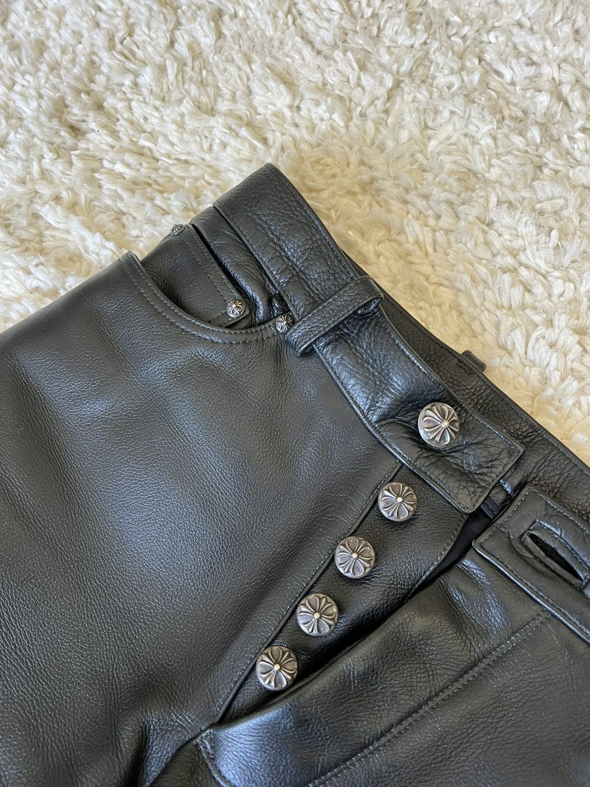 Chrome Hearts Chrome Hearts Leather Fleur Pants Size US 30 / EU 46 - 3 Thumbnail