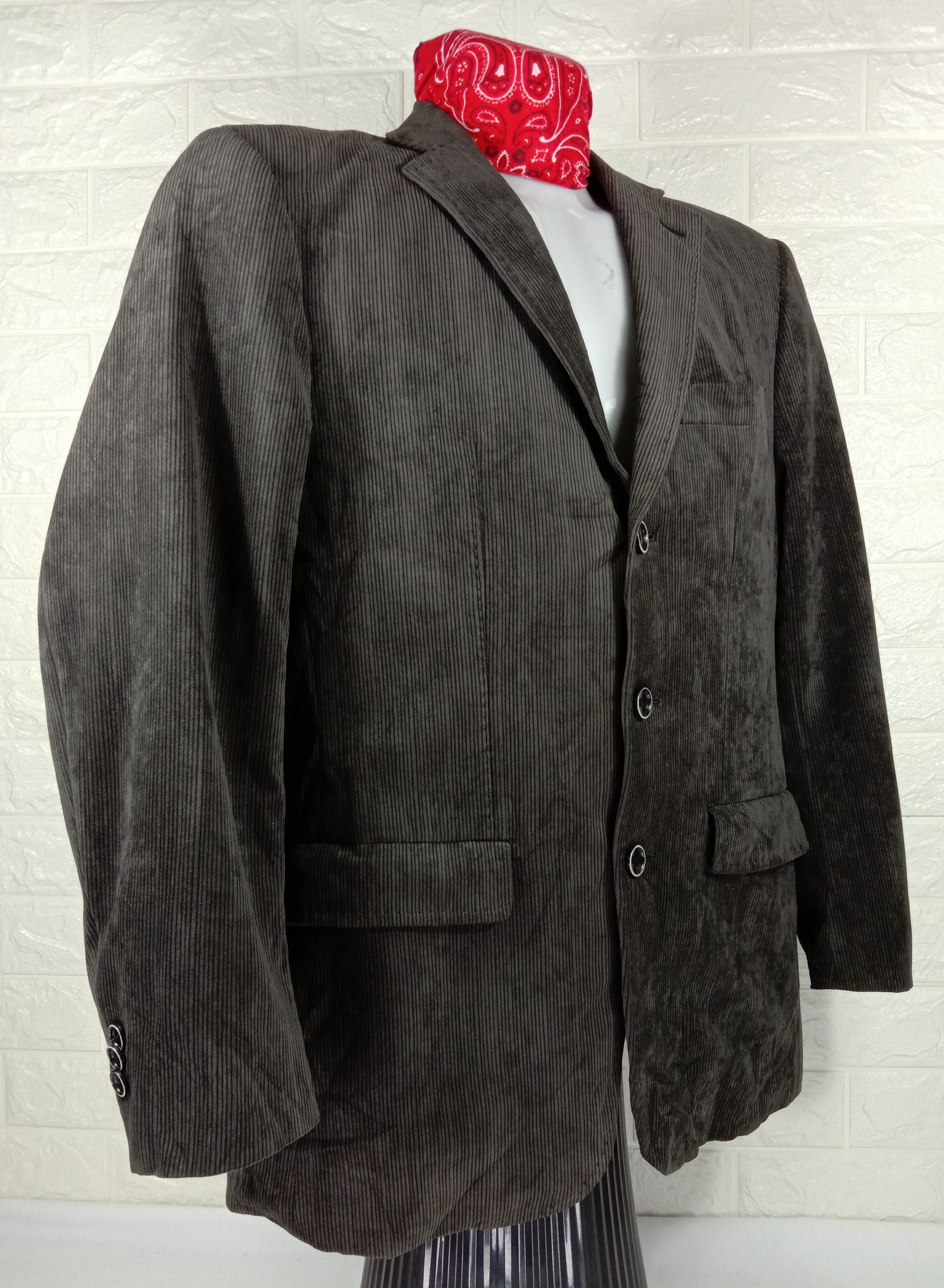 Japanese Brand Vintage Simple Life Velvet Coat Size US L / EU 52-54 / 3 - 2 Thumbnail