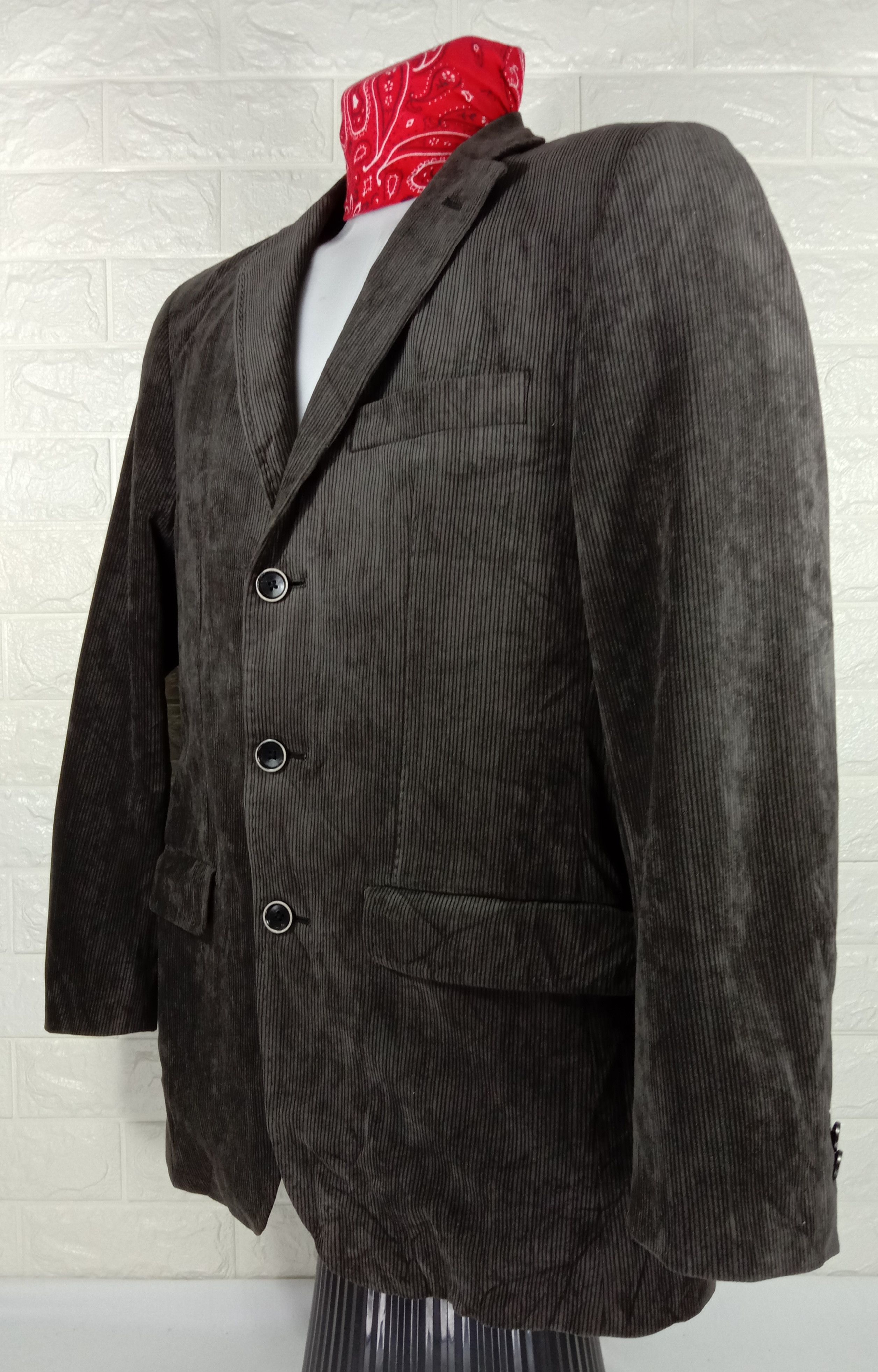 Japanese Brand Vintage Simple Life Velvet Coat Size US L / EU 52-54 / 3 - 3 Thumbnail