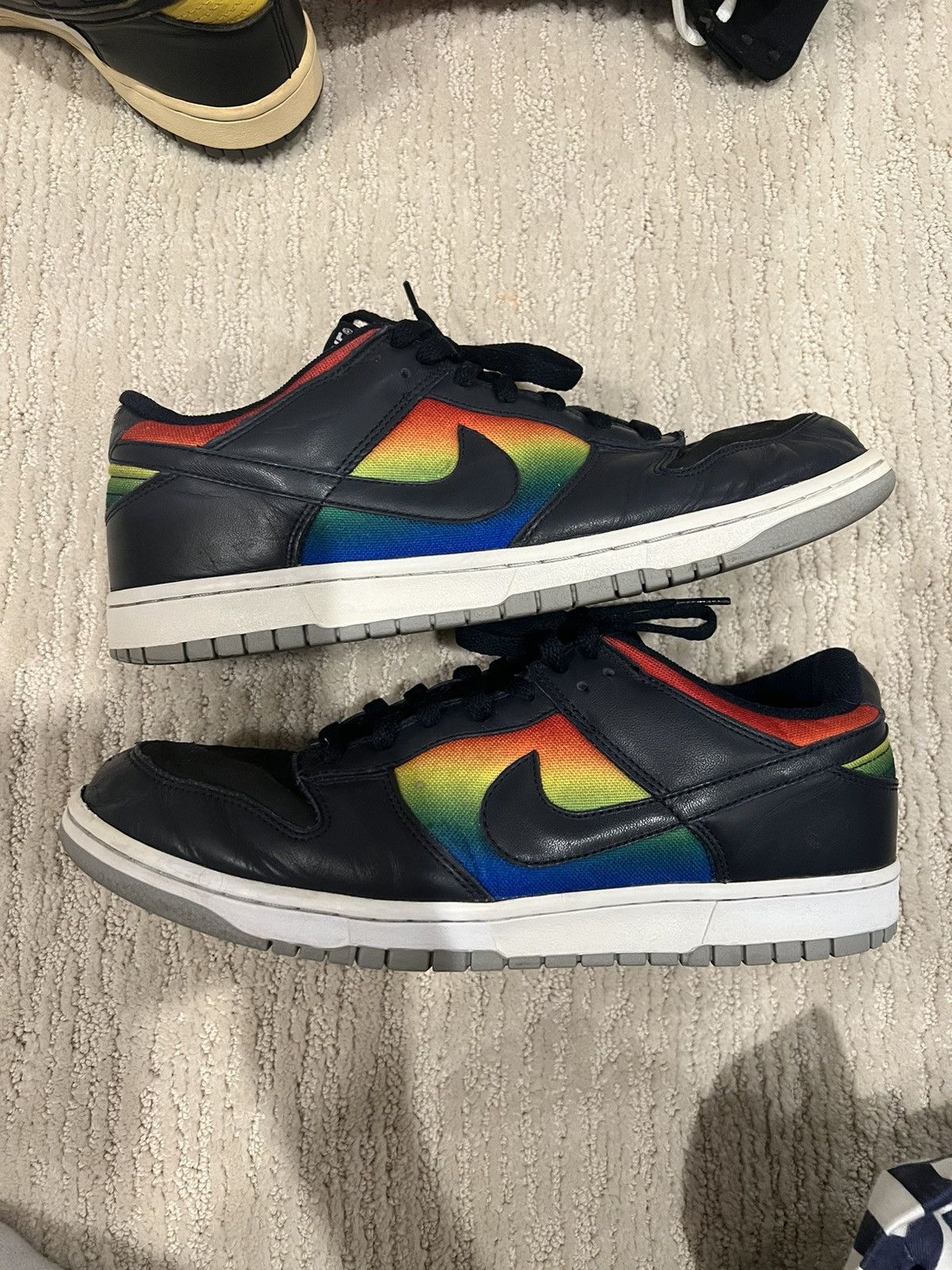 Nike 2004 Nike Dunk Low Dark Obsidian Rainbow Size US 11.5 / EU 44-45 - 1 Thumbnail