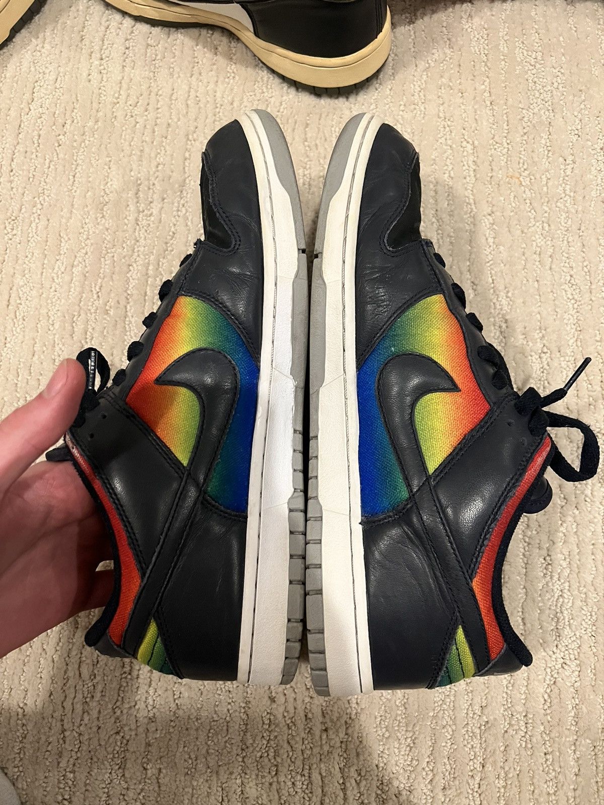 Nike 2004 Nike Dunk Low Dark Obsidian Rainbow Size US 11.5 / EU 44-45 - 2 Thumbnail