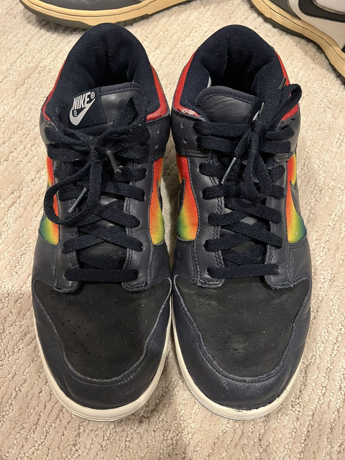 Nike 2004 Nike Dunk Low Dark Obsidian Rainbow Size US 11.5 / EU 44-45 - 3 Thumbnail