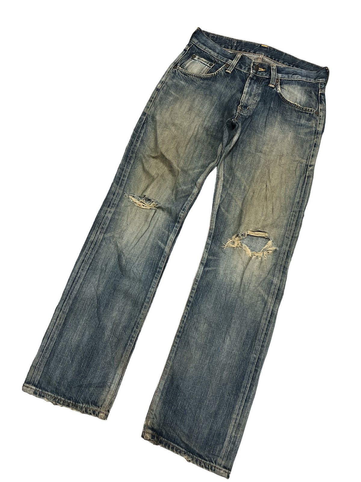 Other THRASHED RIPPED KURT KOBAIN BY EDWIN DENIM PANTS Size US 28 / EU 44 - 4 Thumbnail