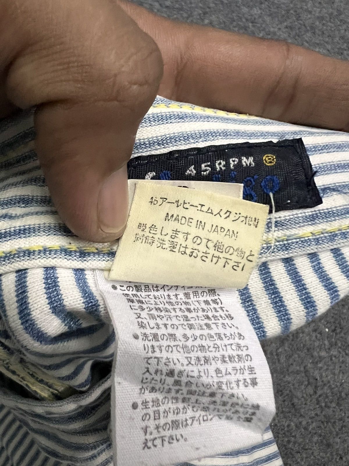 45rpm × Indigo 45 RPM INDIGO Caterpanter Workers Jeans Size US 33 - 7 Thumbnail