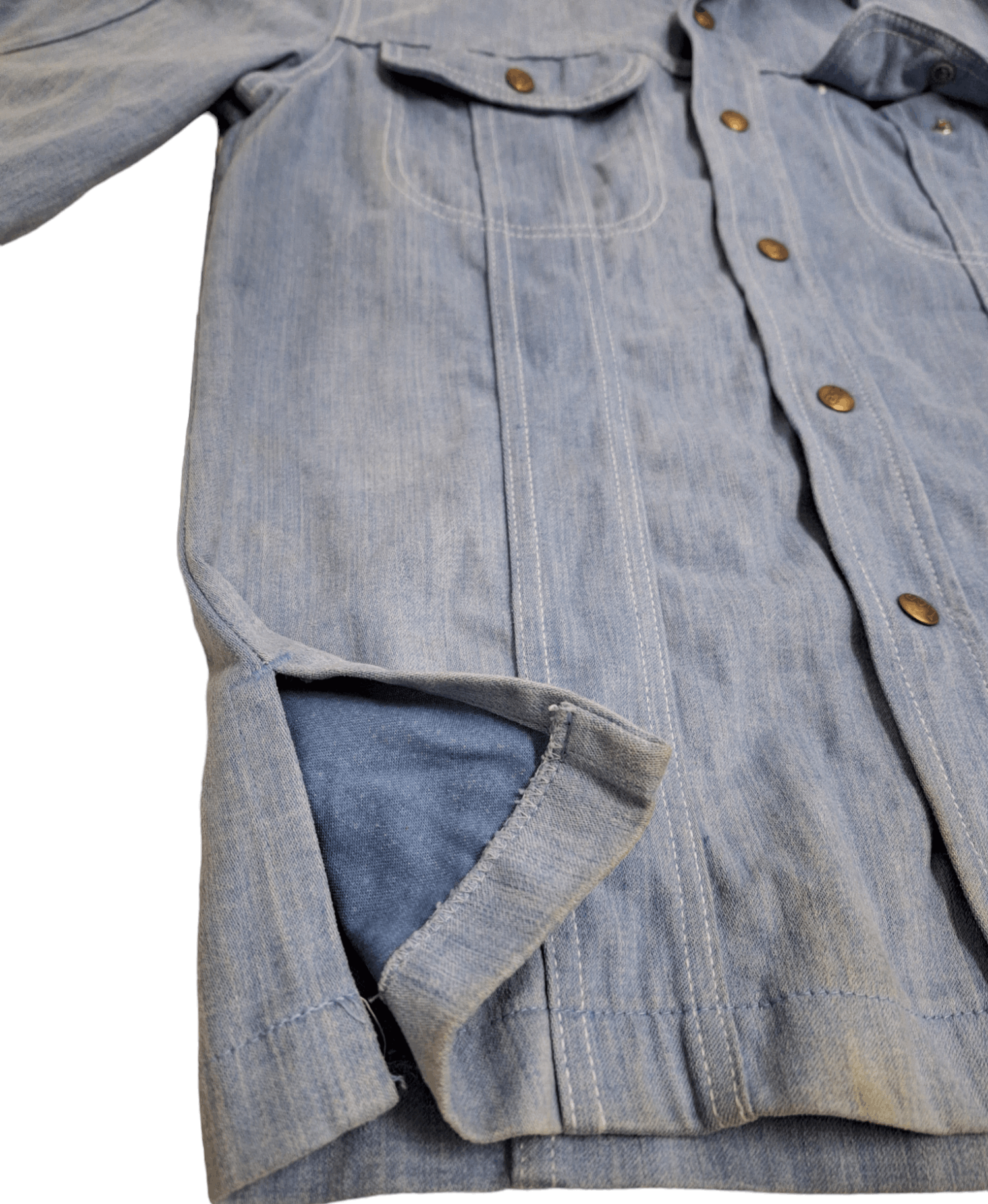 Lee × Vintage Vintage 80s Lee Workwear Snap Button Shirt Size US L / EU 52-54 / 3 - 8 Thumbnail