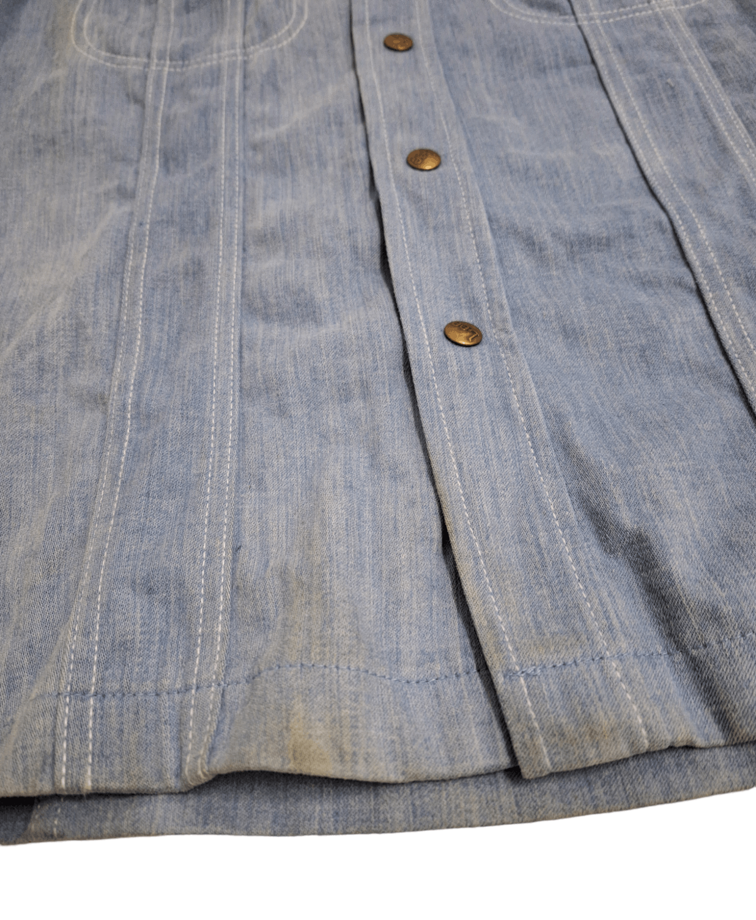 Lee × Vintage Vintage 80s Lee Workwear Snap Button Shirt Size US L / EU 52-54 / 3 - 7 Thumbnail