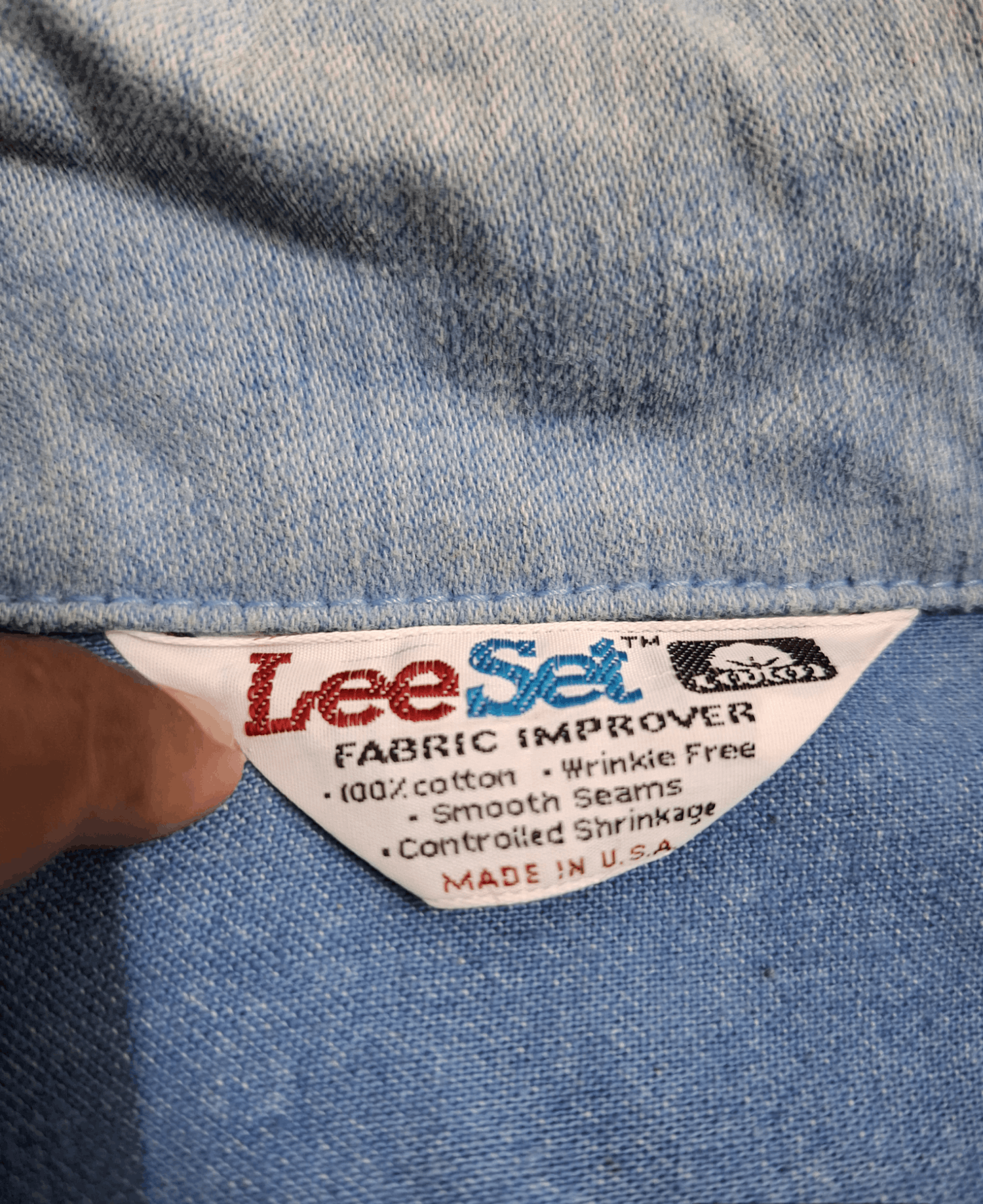 Lee × Vintage Vintage 80s Lee Workwear Snap Button Shirt Size US L / EU 52-54 / 3 - 10 Thumbnail