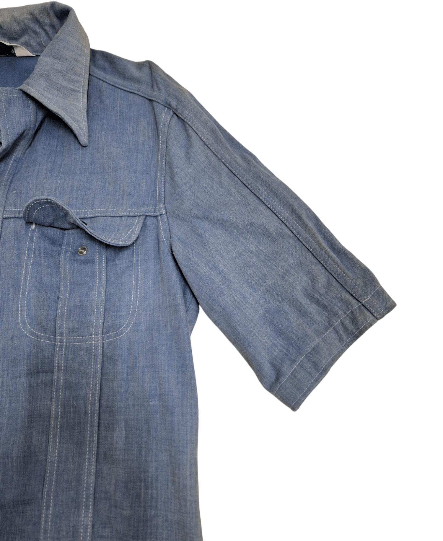 Lee × Vintage Vintage 80s Lee Workwear Snap Button Shirt Size US L / EU 52-54 / 3 - 3 Thumbnail