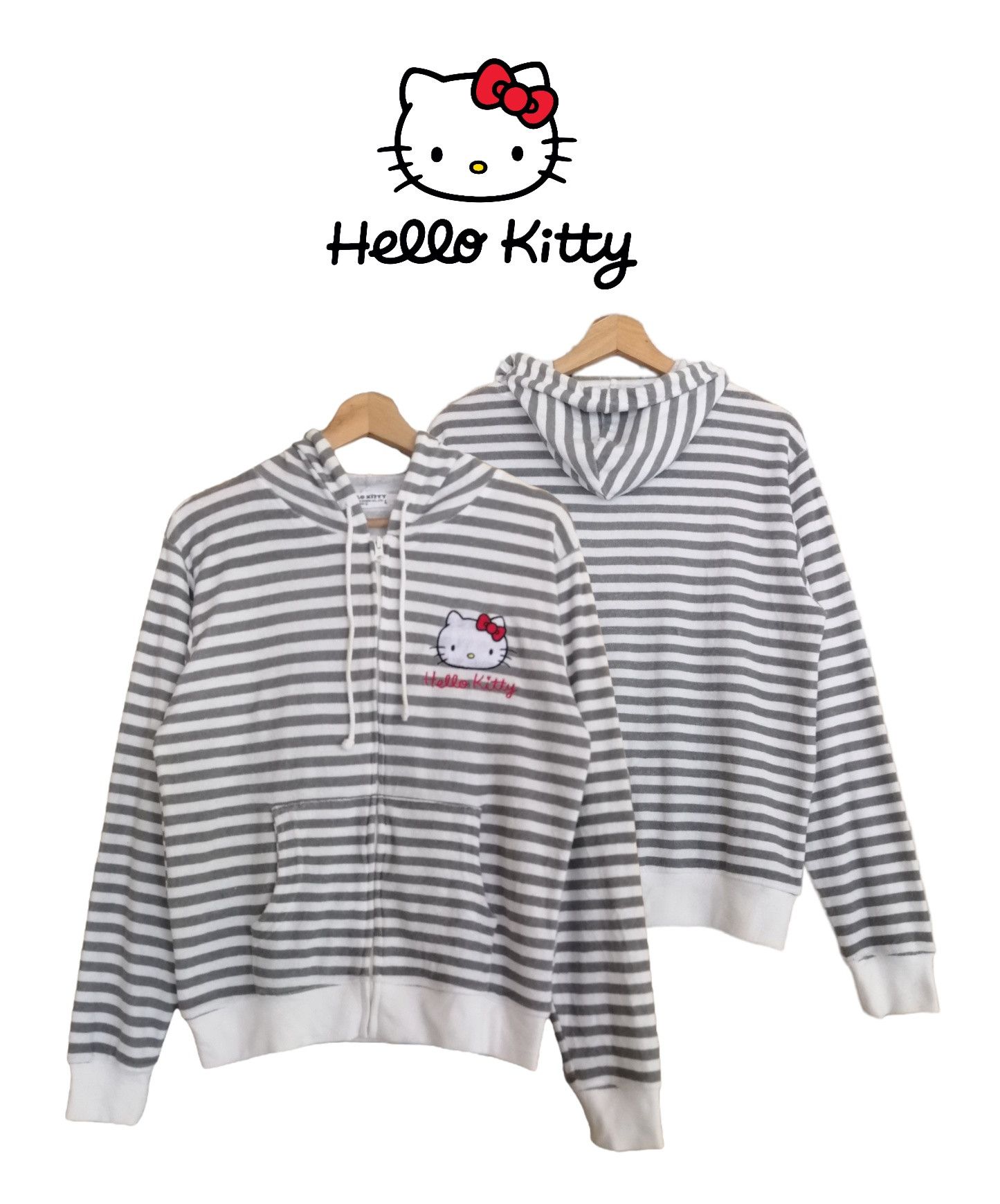 Cartoon Network Hello kitty Striped Sweater Hoodie Jacket Size L / US 10 / IT 46 - 1 Thumbnail