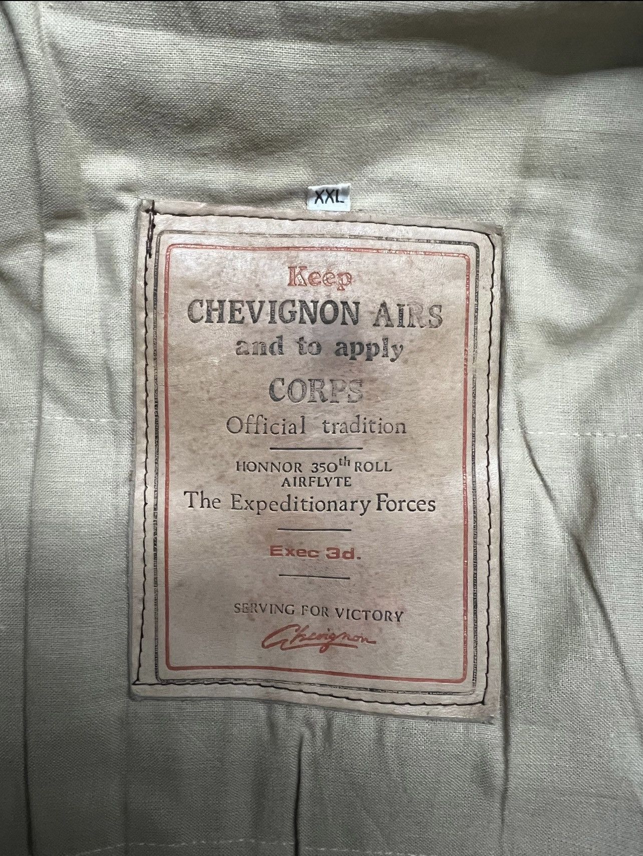 Chevignon VERY RARE VINTAGE JACKET LEATHER CHEVINGNON MILITARY TIGER Size US XXL / EU 58 / 5 - 6 Thumbnail