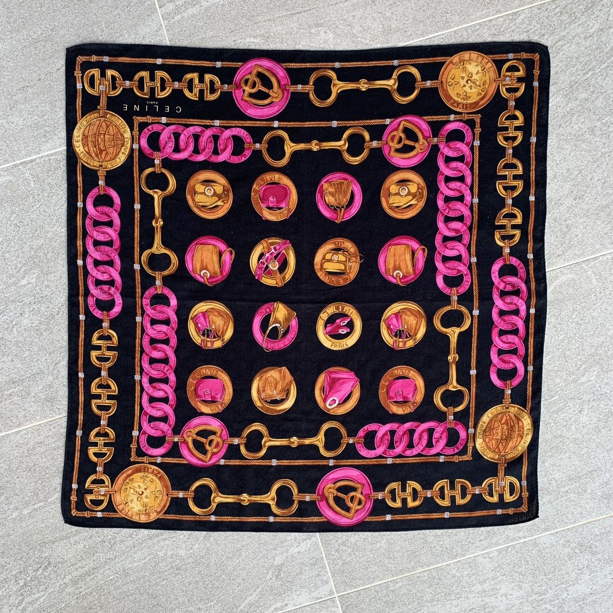 Celine × Vintage CELINE scarf handkerchief bandana handky Size ONE SIZE - 6 Thumbnail