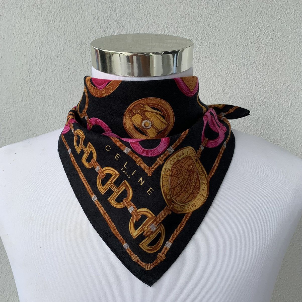 Celine × Vintage CELINE scarf handkerchief bandana handky Size ONE SIZE - 3 Thumbnail