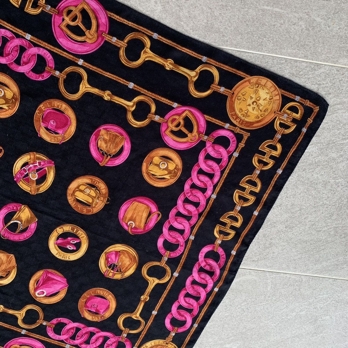 Celine × Vintage CELINE scarf handkerchief bandana handky Size ONE SIZE - 8 Thumbnail