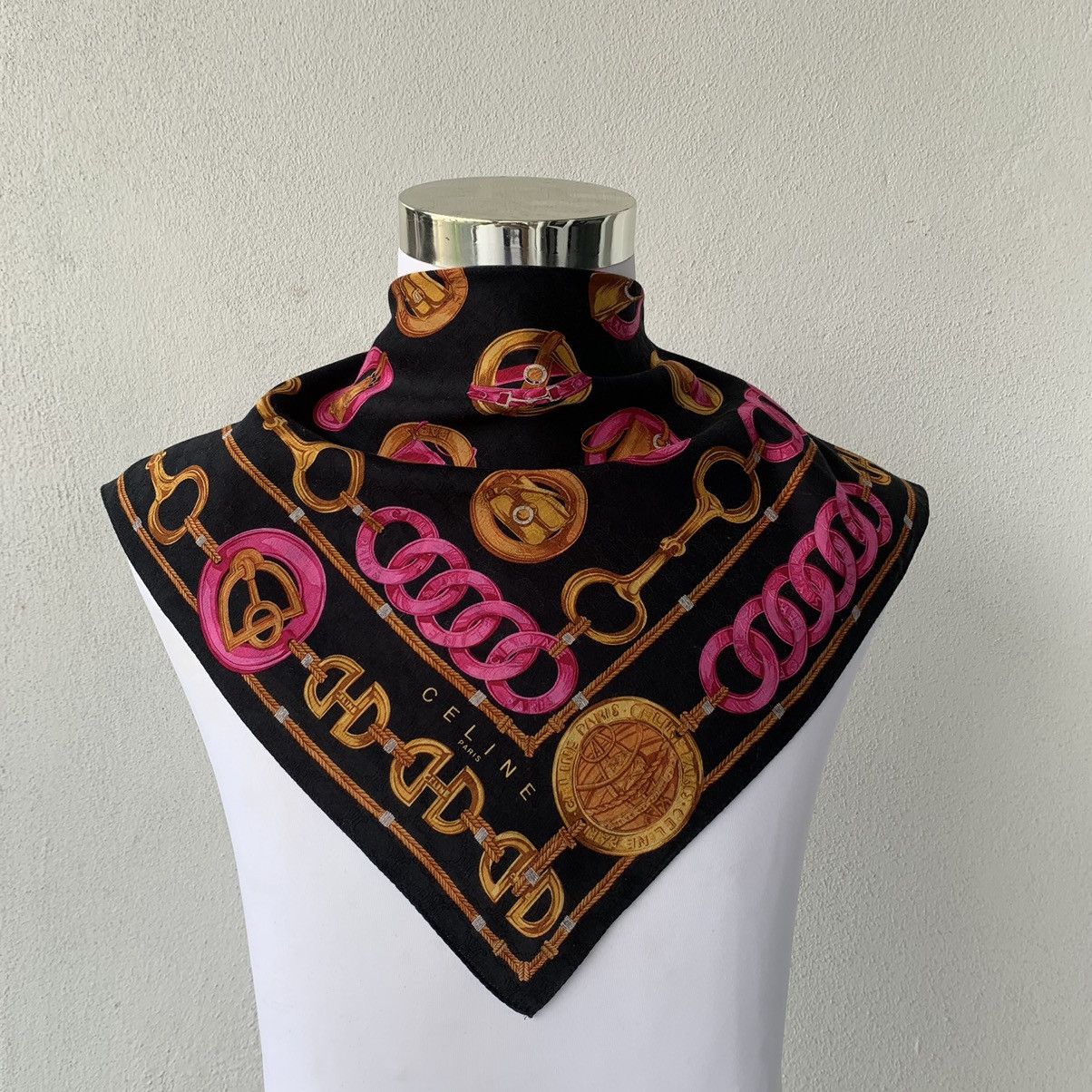 Celine × Vintage CELINE scarf handkerchief bandana handky Size ONE SIZE - 1 Thumbnail