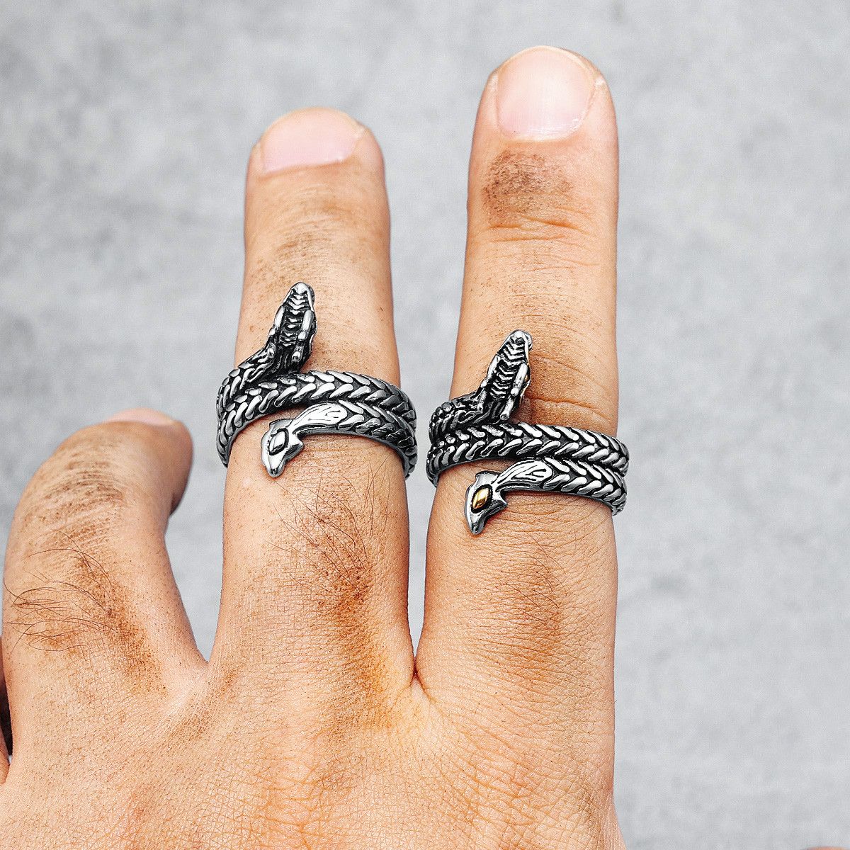 Jewelry 316L Stainless Steel Dragon Ring Size ONE SIZE - 2 Thumbnail