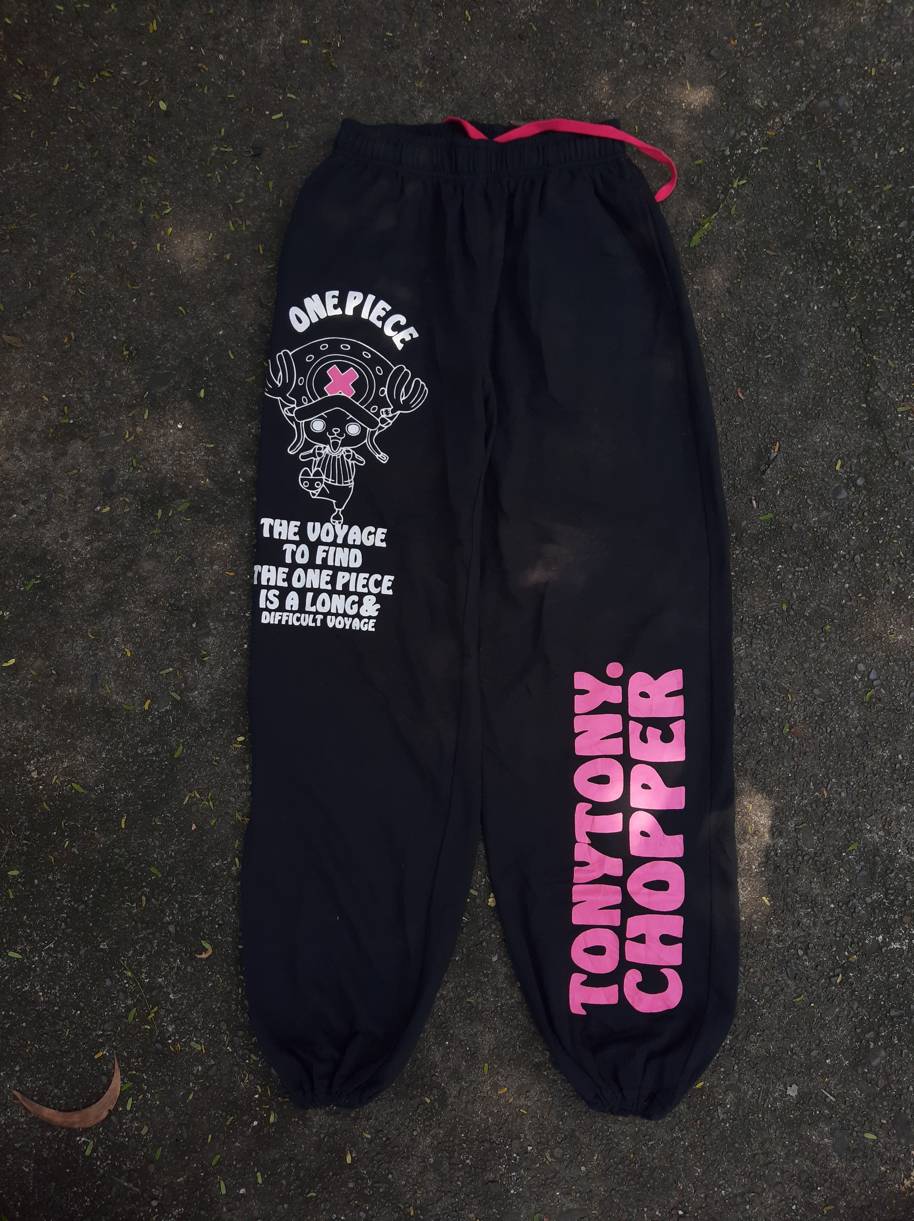 Anime × Cartoon Network × Japanese Brand Rare Tony Tony Chopper One Piece Anime Joggers Pants Size US 31 - 1 Thumbnail