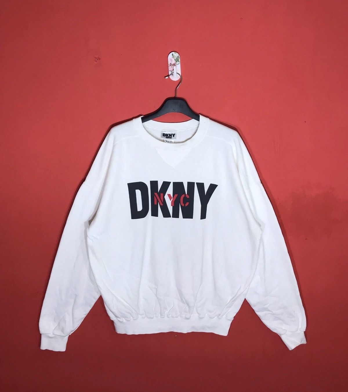 DKNY × Vintage Vintage DKNY sweatshirt big logo spell out crewneck Size US M / EU 48-50 / 2 - 1 Thumbnail