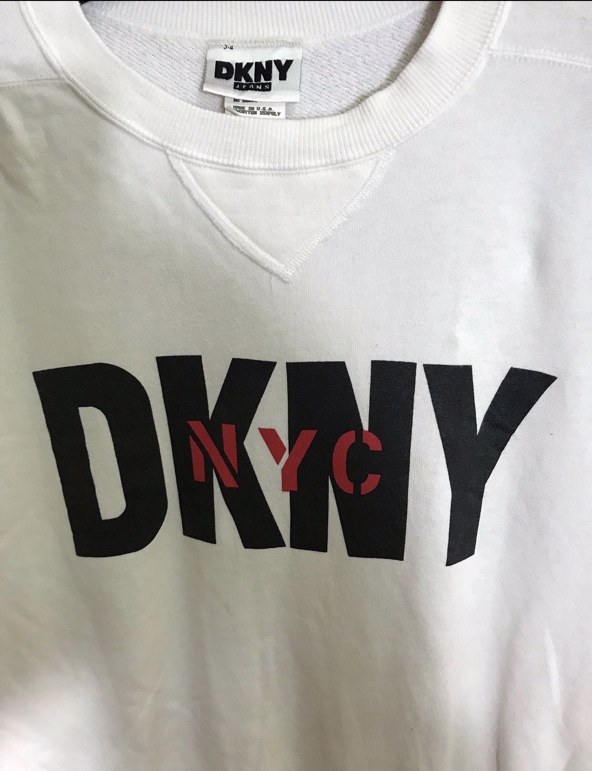 DKNY × Vintage Vintage DKNY sweatshirt big logo spell out crewneck Size US M / EU 48-50 / 2 - 2 Thumbnail