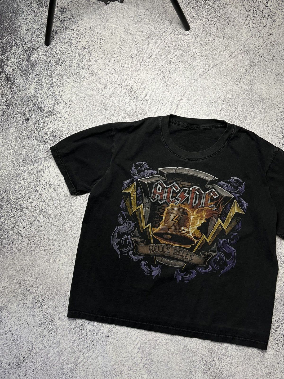 AC/DC Vintage Rare AC/DC Hells Bells Rock Band T Shirt Size US XL / EU 56 / 4 - 2 Thumbnail