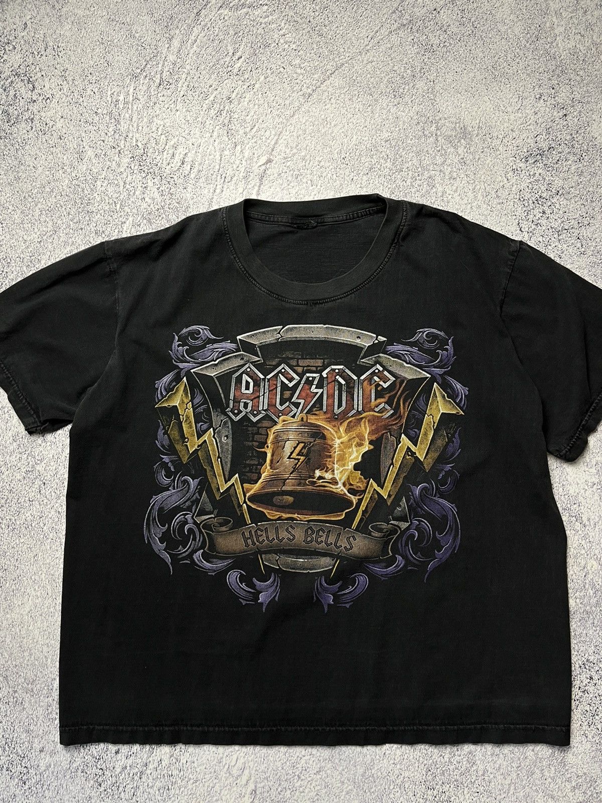 AC/DC Vintage Rare AC/DC Hells Bells Rock Band T Shirt Size US XL / EU 56 / 4 - 4 Thumbnail