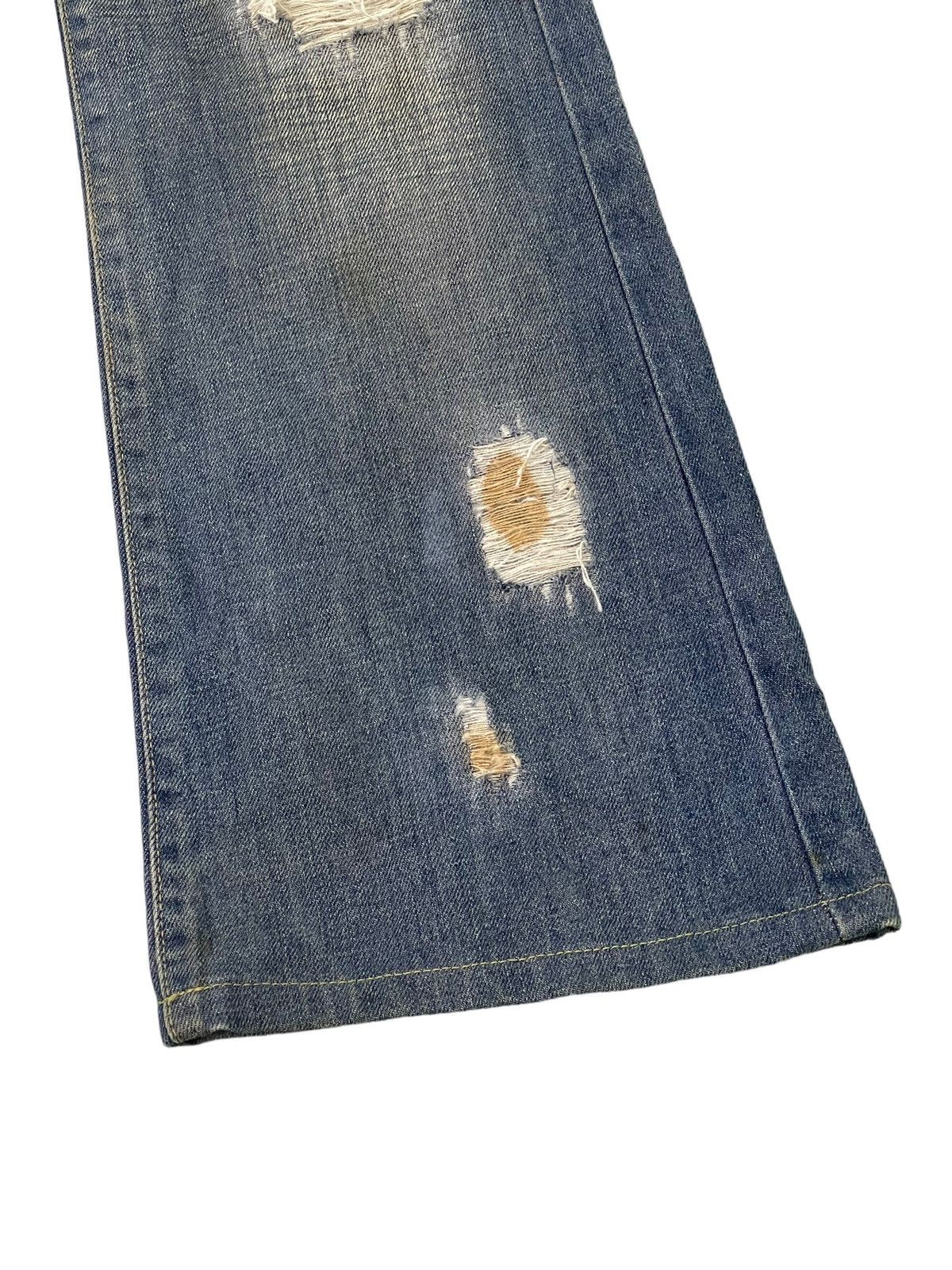 Diesel Flare Jeans Diesel Italy Distress Low Rise Boot Cut 5🟦6 Size US 27 - 4 Thumbnail
