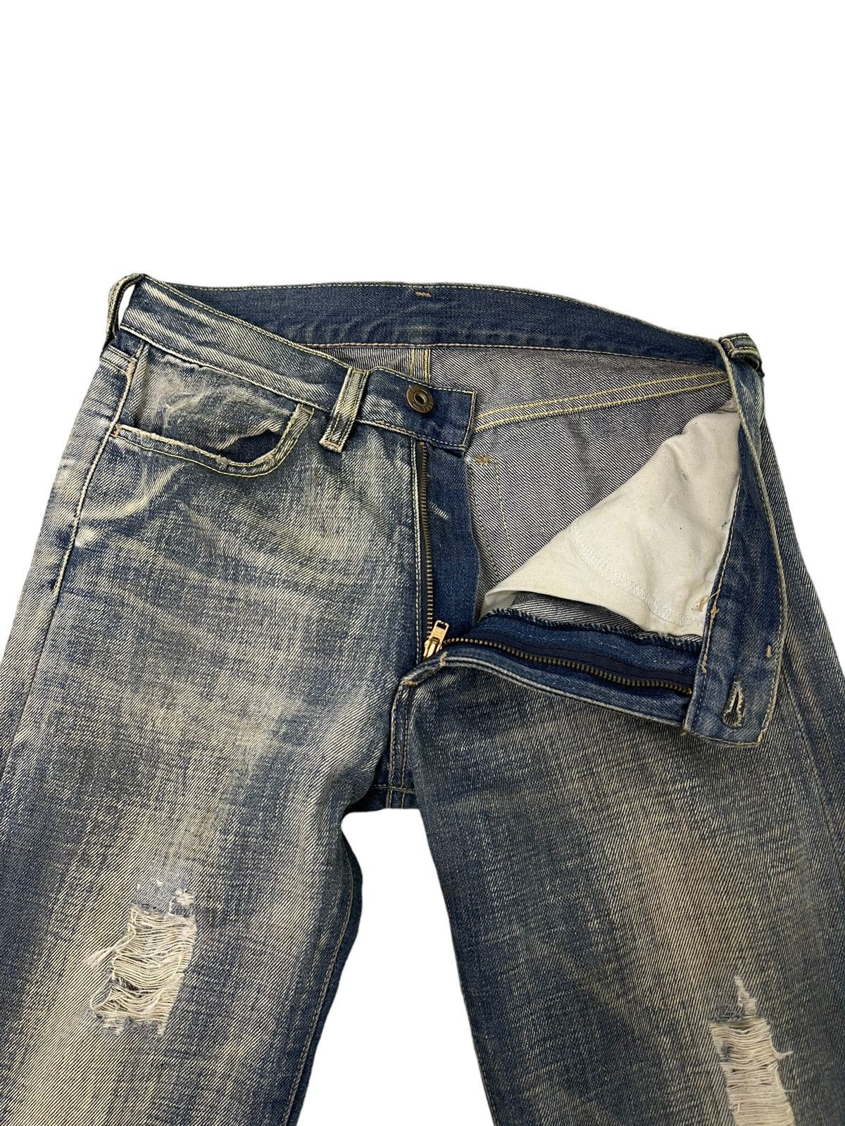 Diesel Flare Jeans Diesel Italy Distress Low Rise Boot Cut 5🟦6 Size US 27 - 10 Thumbnail