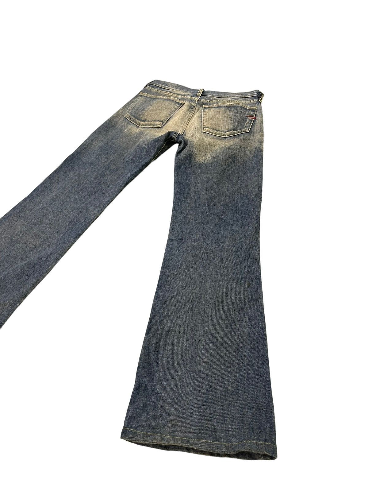 Diesel Flare Jeans Diesel Italy Distress Low Rise Boot Cut 5🟦6 Size US 27 - 13 Thumbnail