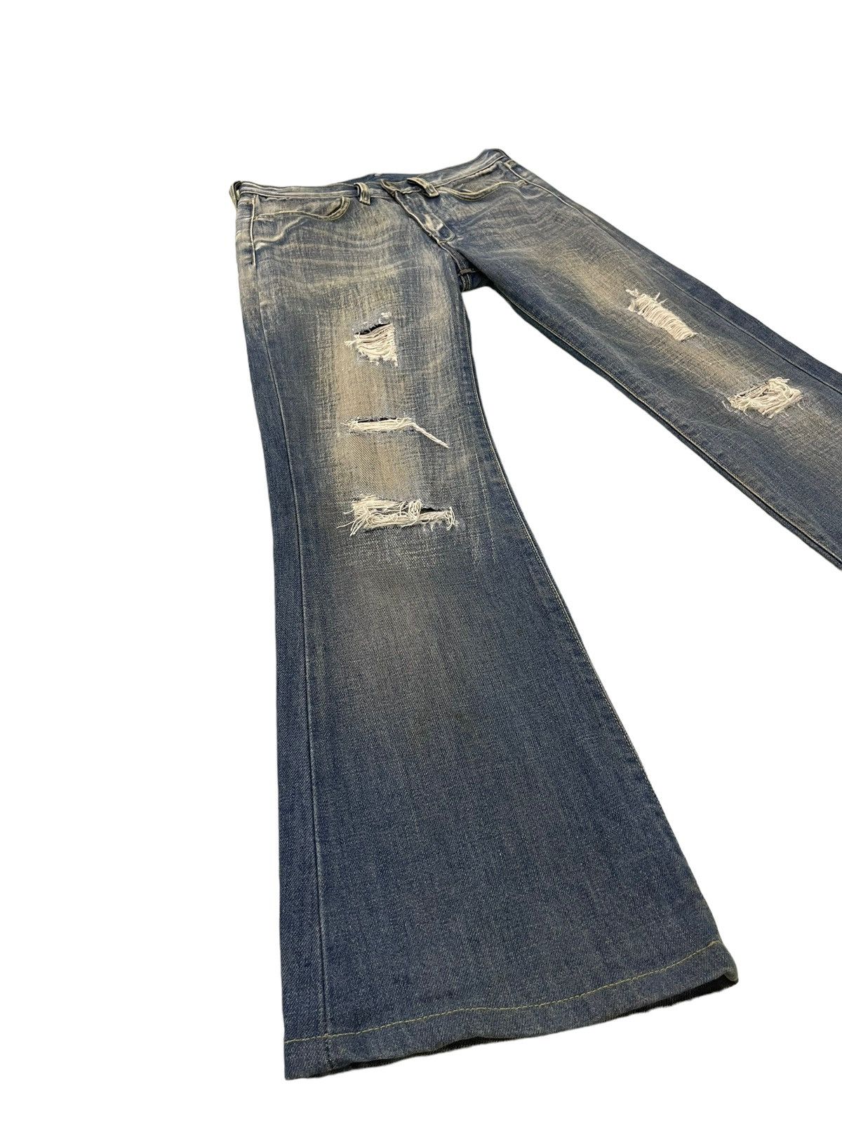 Diesel Flare Jeans Diesel Italy Distress Low Rise Boot Cut 5🟦6 Size US 27 - 3 Thumbnail