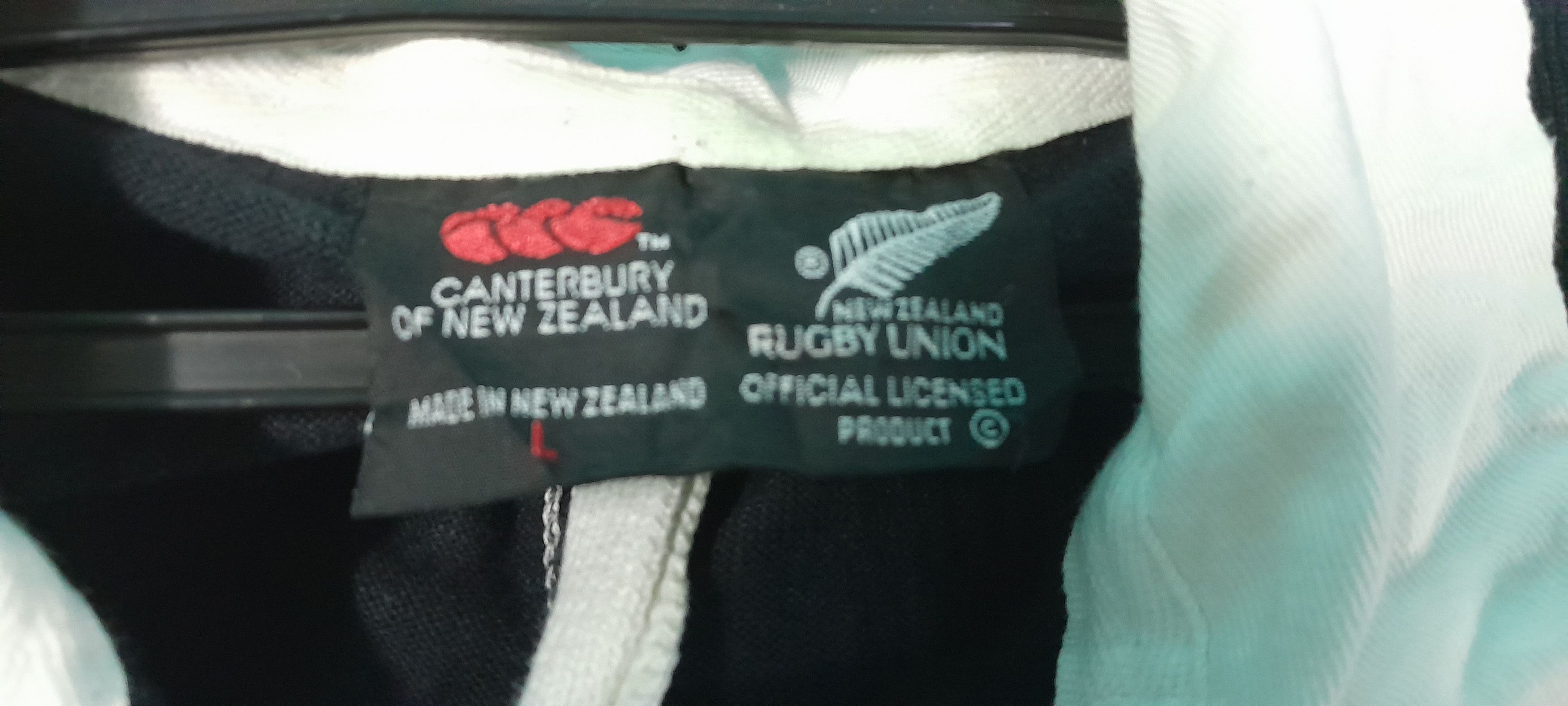 All Blacks Vintage New Zealand all Black steinlager rugby Jersey Size US L / EU 52-54 / 3 - 7 Thumbnail