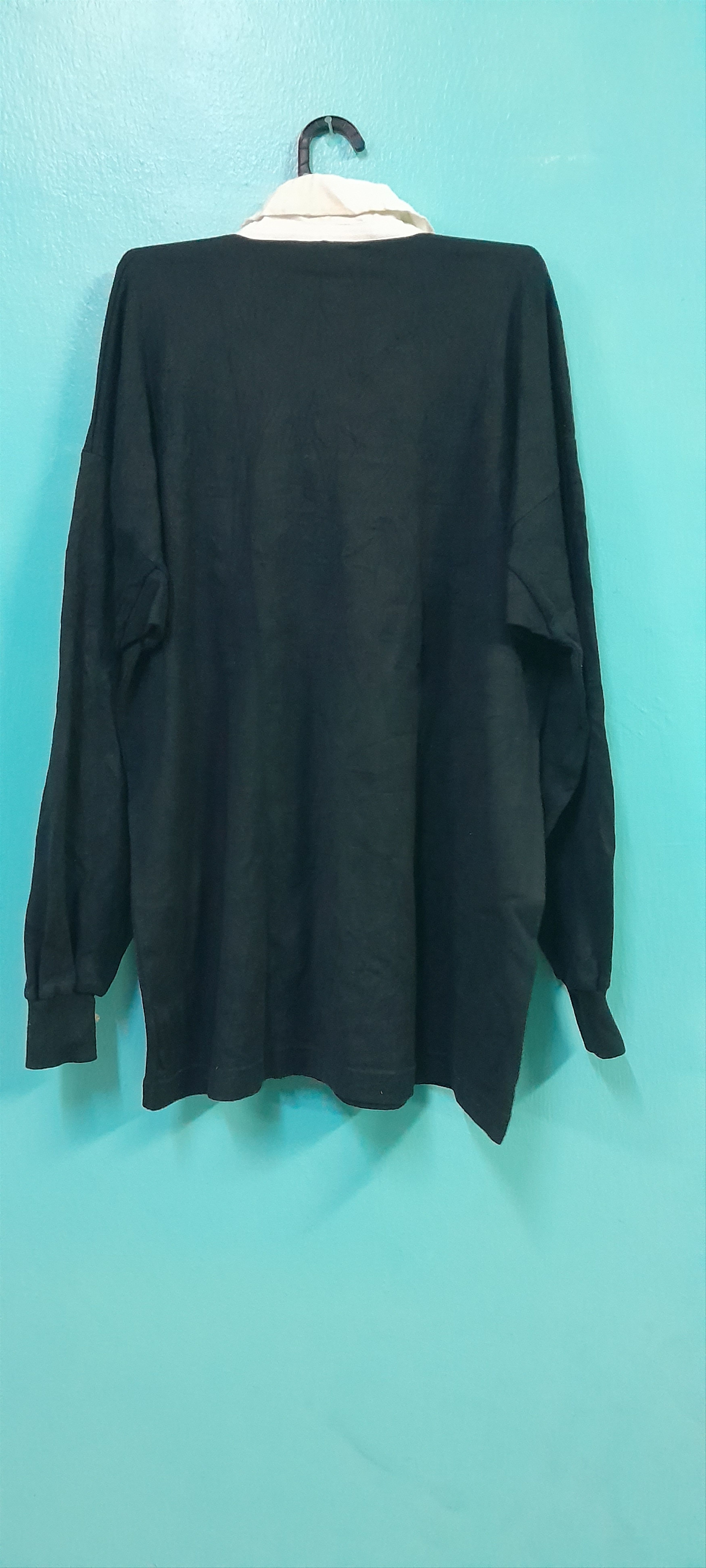 All Blacks Vintage New Zealand all Black steinlager rugby Jersey Size US L / EU 52-54 / 3 - 4 Thumbnail