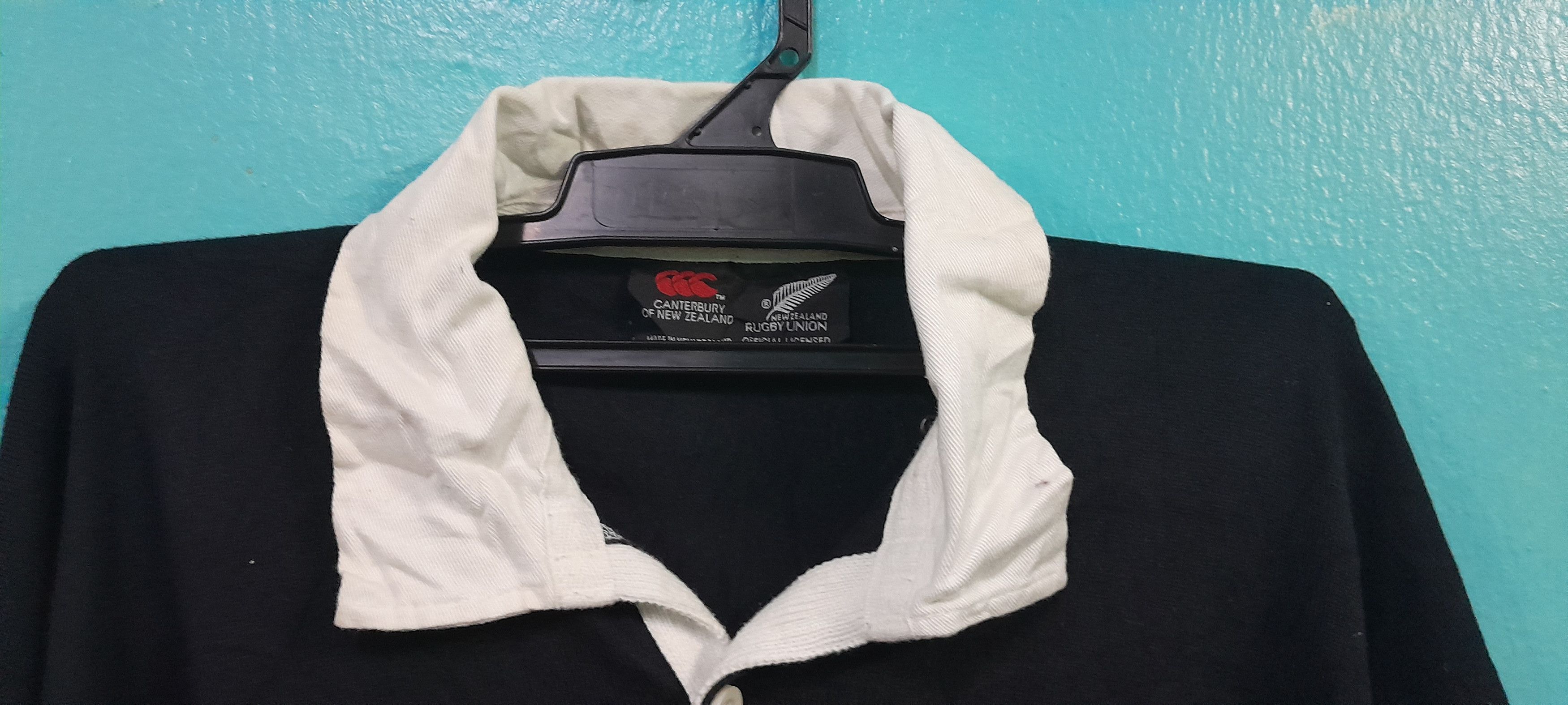All Blacks Vintage New Zealand all Black steinlager rugby Jersey Size US L / EU 52-54 / 3 - 6 Thumbnail