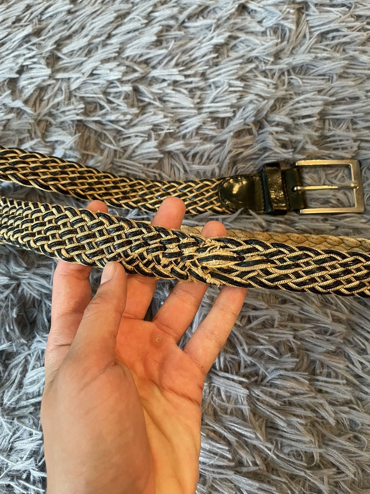 Genuine Leather × Missoni × Vintage Missoni 90s vintage Bottega Veneta esthetic belt Size ONE SIZE - 6 Thumbnail