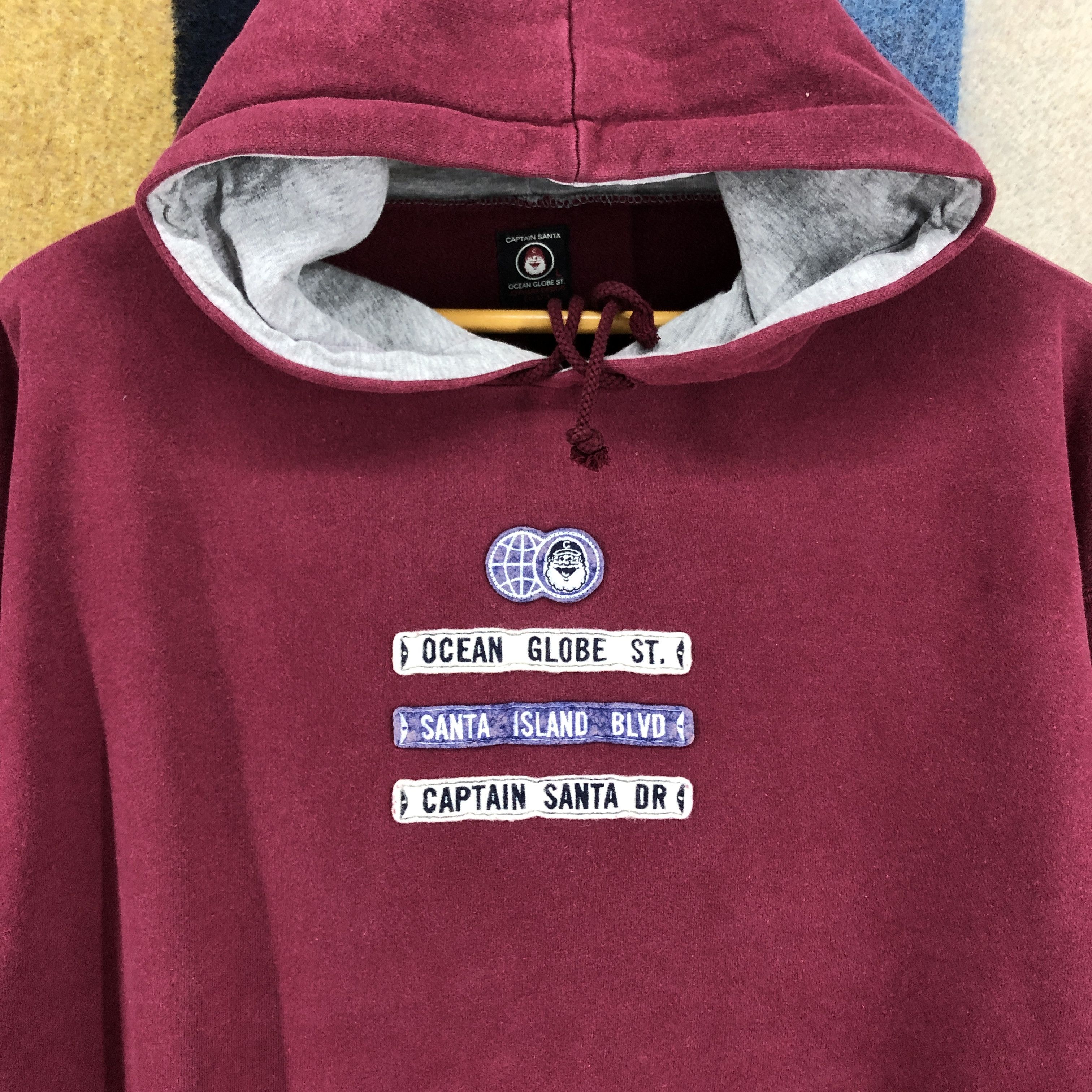 Japanese Brand CAPTAIN SANTA Ocean Globe Hoodie Pullover #047-02 Size US L / EU 52-54 / 3 - 2 Thumbnail