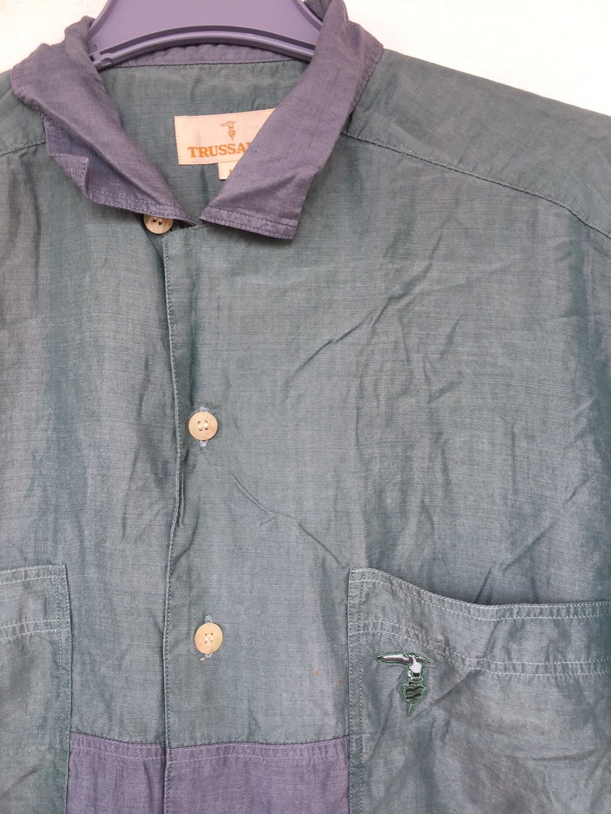 Trussardi × Vintage patch shirt Size US L / EU 52-54 / 3 - 2 Thumbnail