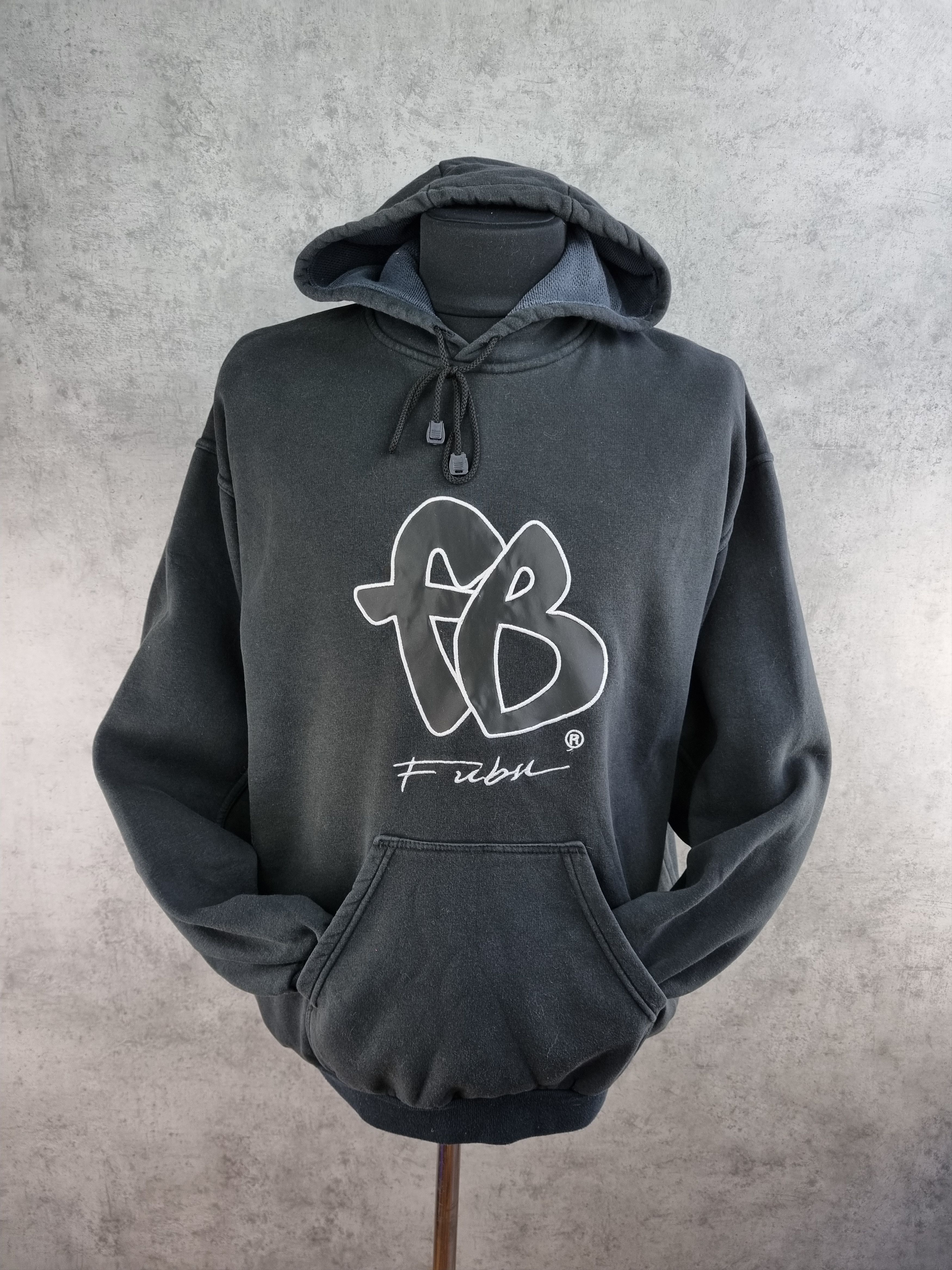 Fubu × Rap Tees × Vintage 90s FUBU Faded Spell out Rare Logo Vintage Hoodie Size US L / EU 52-54 / 3 - 10 Thumbnail