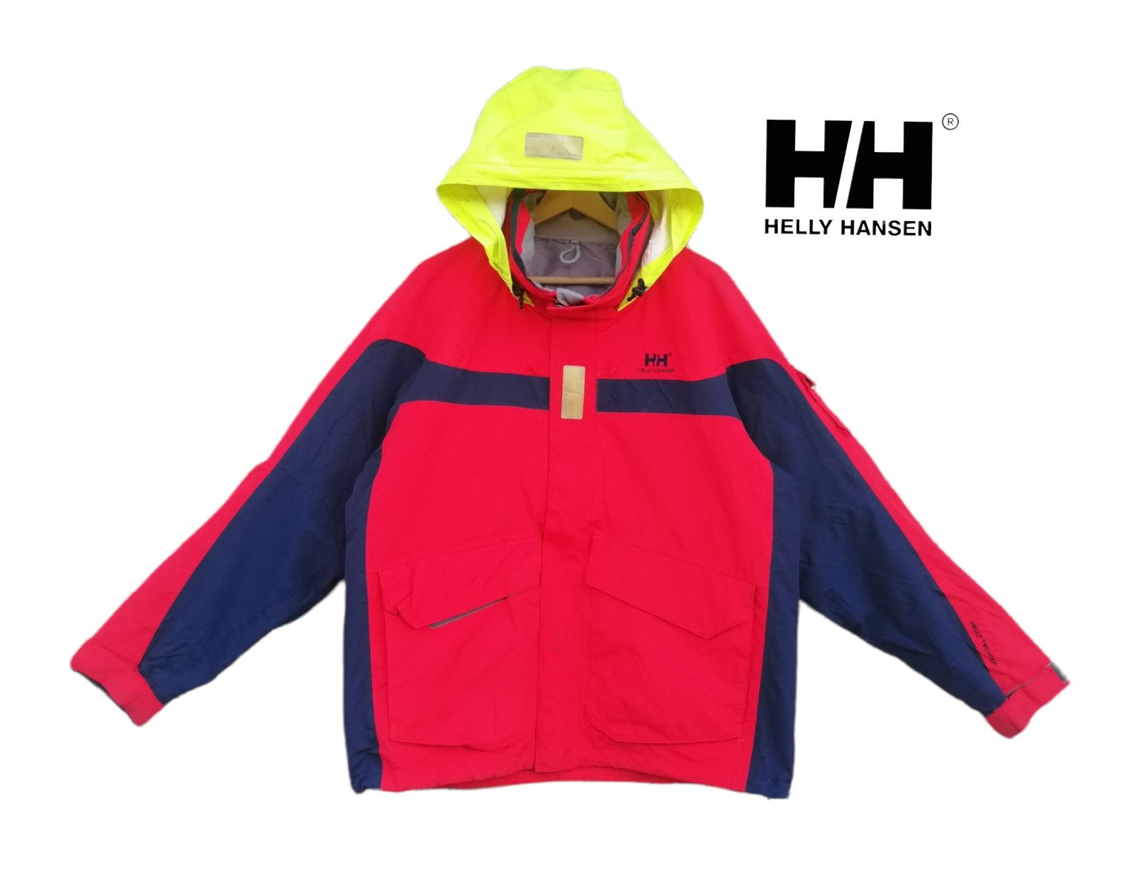 image of Helly Hansen Multicolorr Windbreaker Hoodie Jacket, Men's (Size Large)