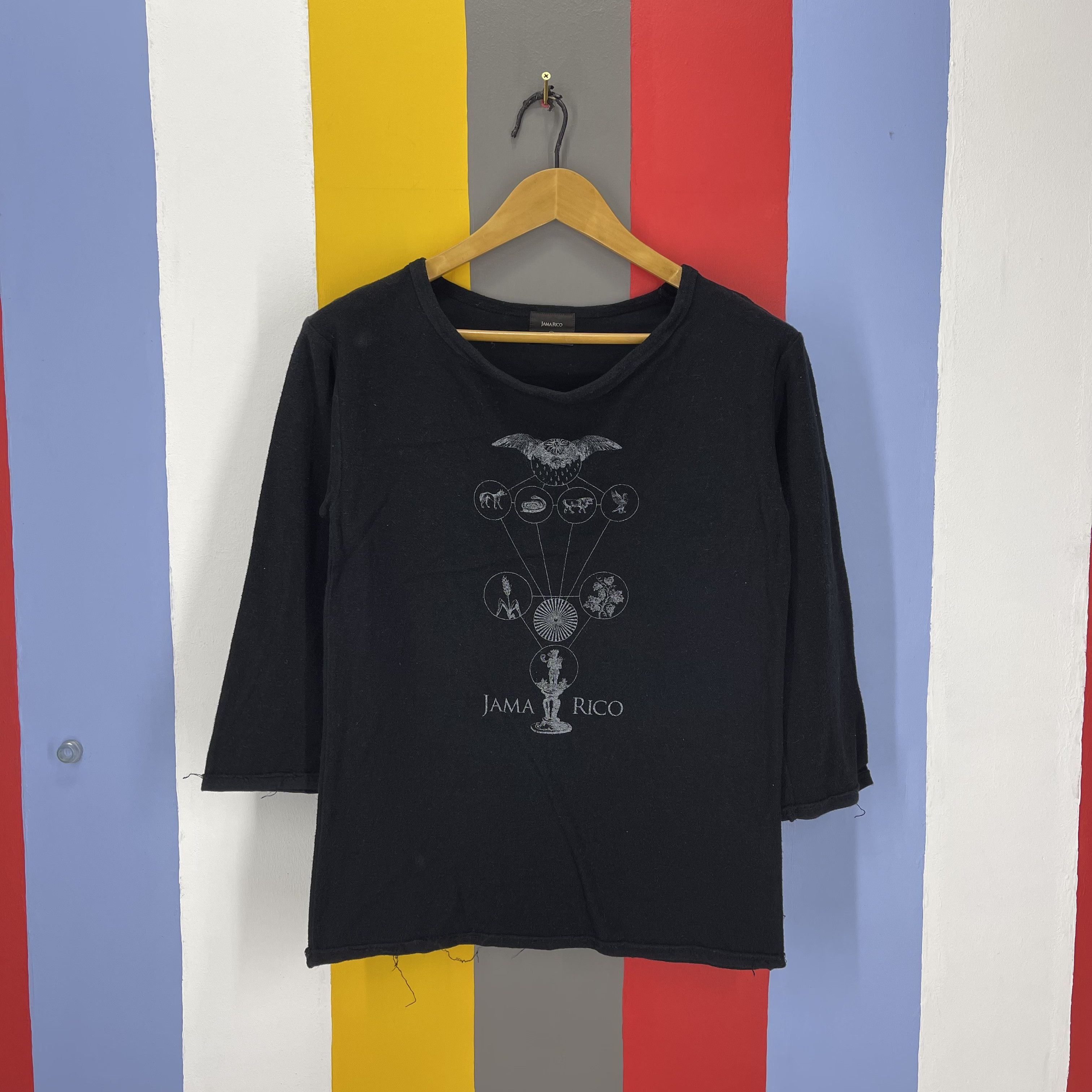 Japanese Brand JAMA RICO Long Sleeve T Shirt #1148/AO Size S / US 4 / IT 40 - 1 Thumbnail