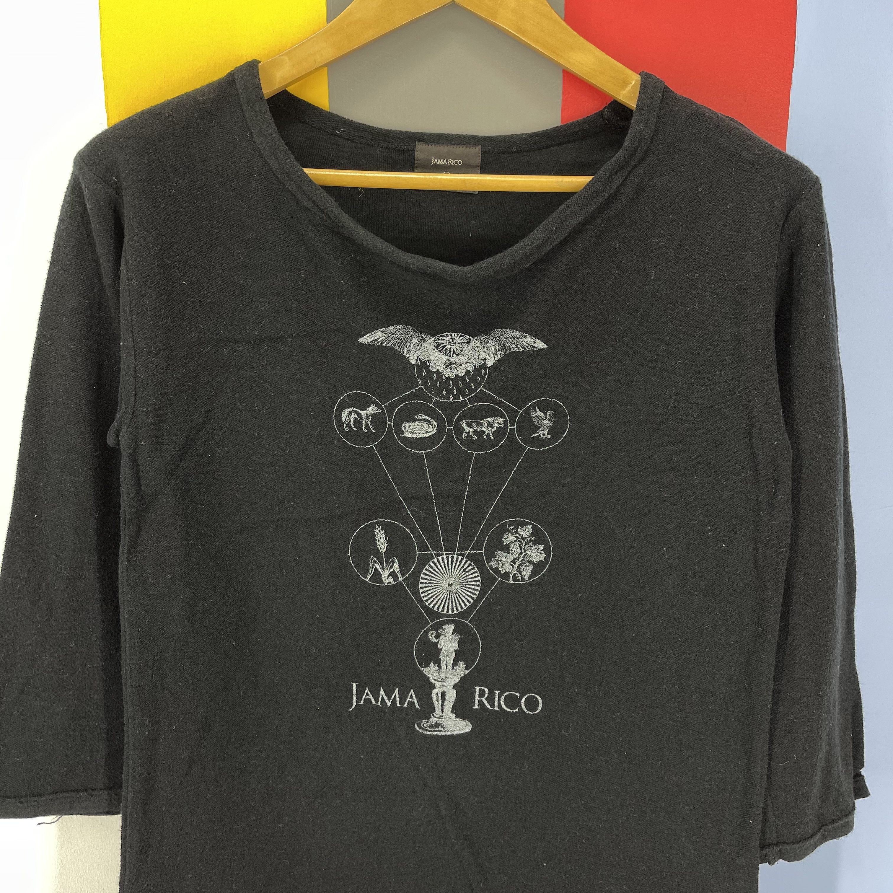 Japanese Brand JAMA RICO Long Sleeve T Shirt #1148/AO Size S / US 4 / IT 40 - 2 Thumbnail