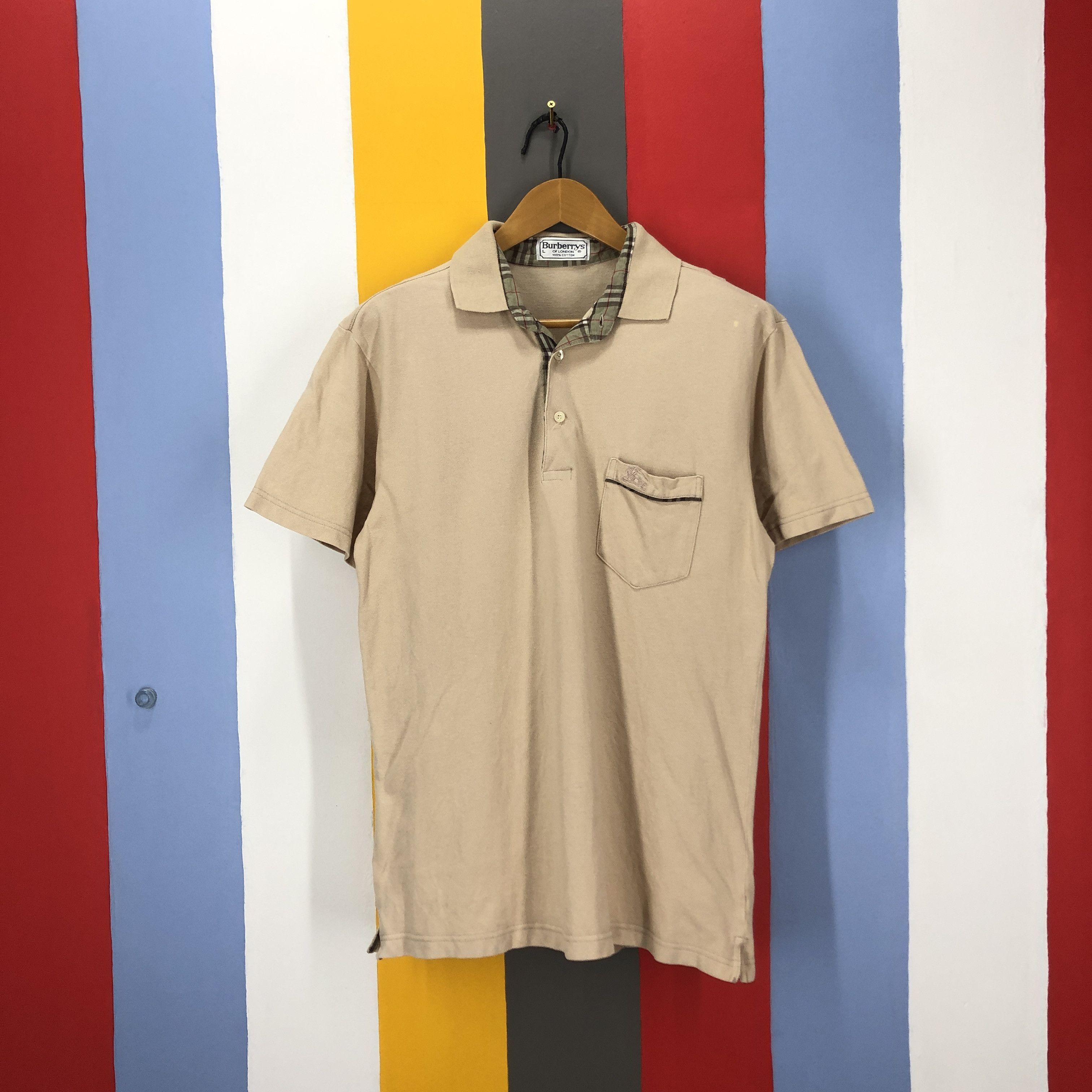 Burberry 90s Vintage BURBERRYS Polo T Shirt #1038/AK Size US M / EU 48-50 / 2 - 1 Thumbnail