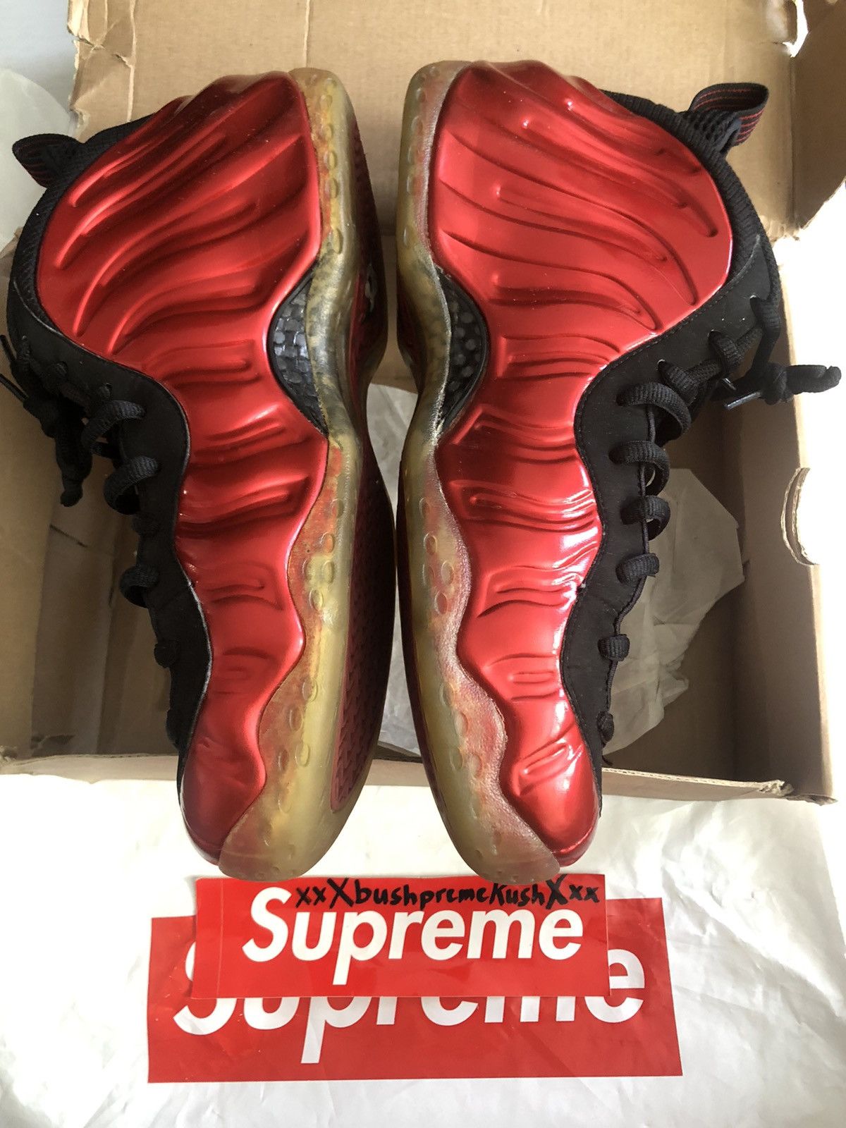 Nike Nike Air Foamposite One Red Size 11 Size US 11 / EU 44 - 3 Thumbnail