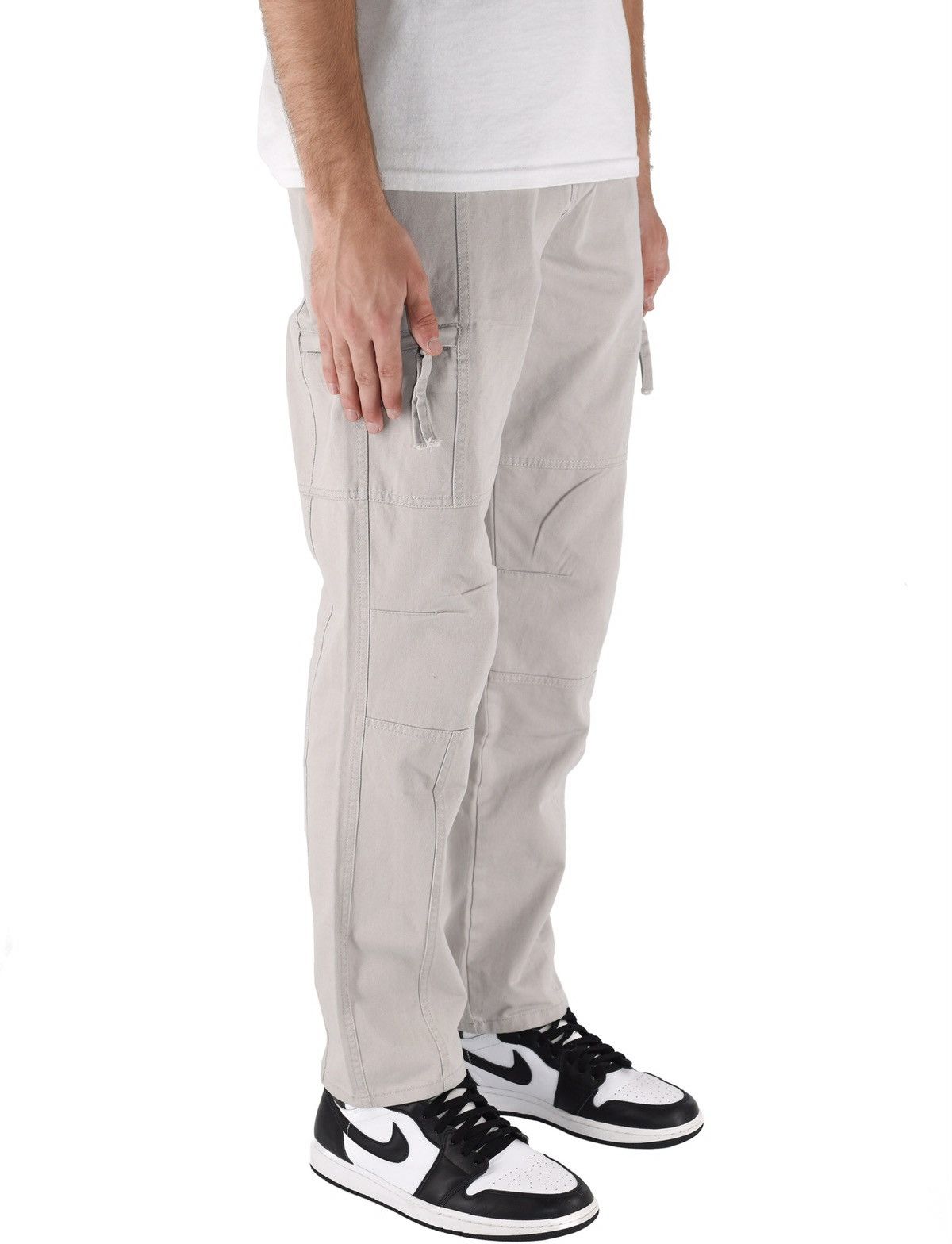 Japanese Brand Zip Cargo Pants Bone Grey Size US 38 / EU 54 - 1 Thumbnail