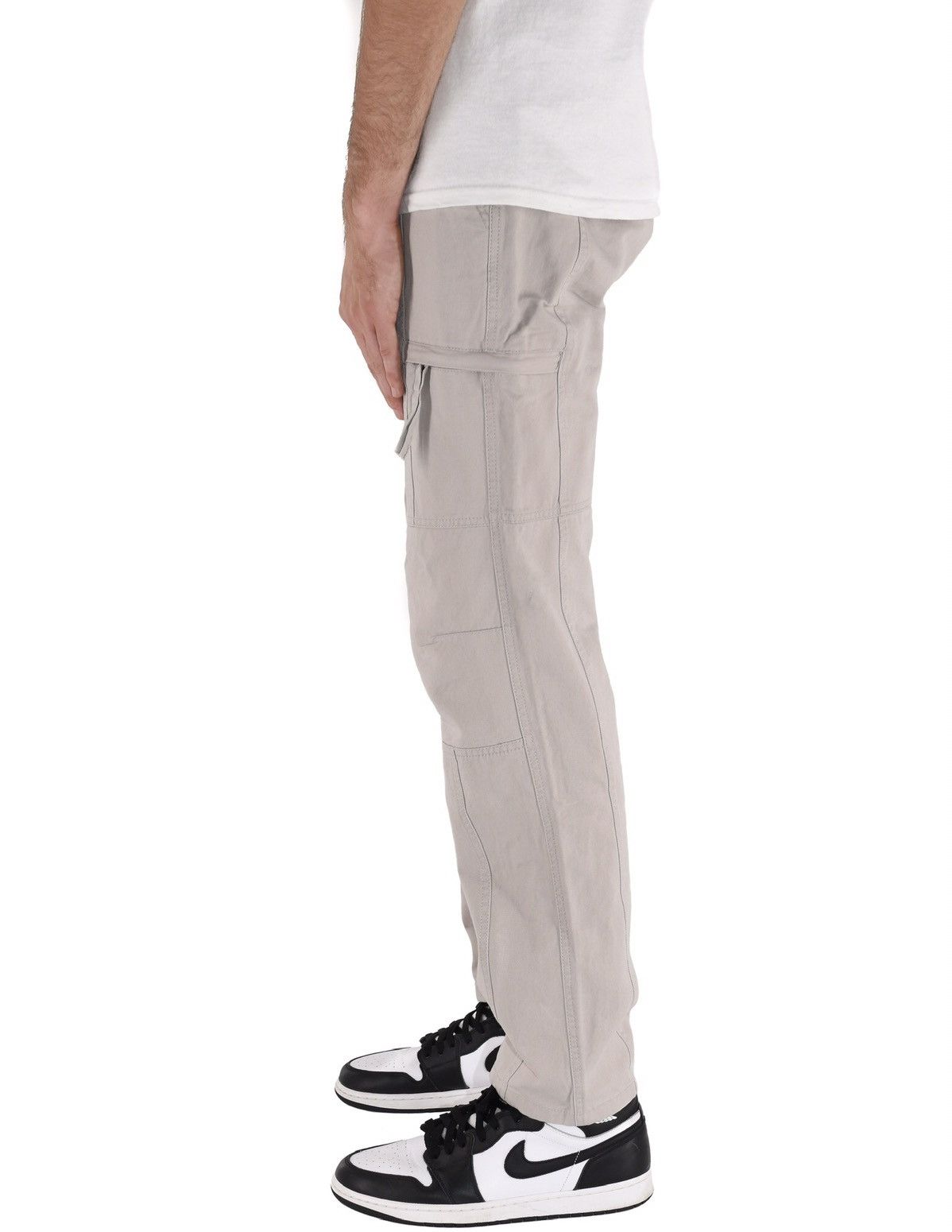 Japanese Brand Zip Cargo Pants Bone Grey Size US 38 / EU 54 - 3 Thumbnail